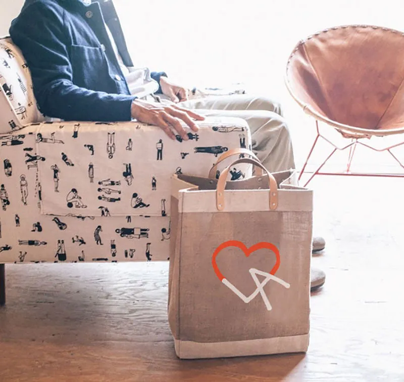 Market Bag in Natural LA by Geoff McFetridge