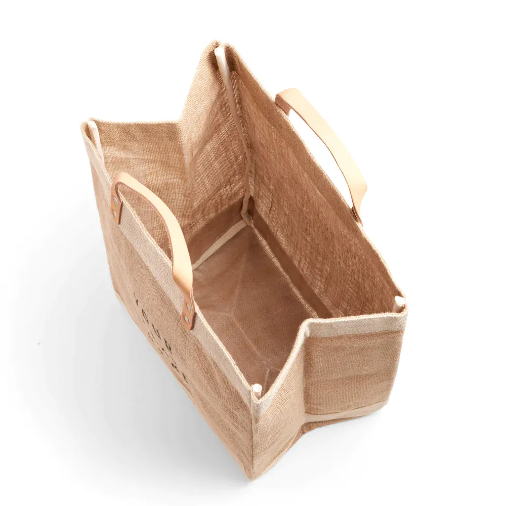 Market Bag in Natural Peony by Amy Logsdon
