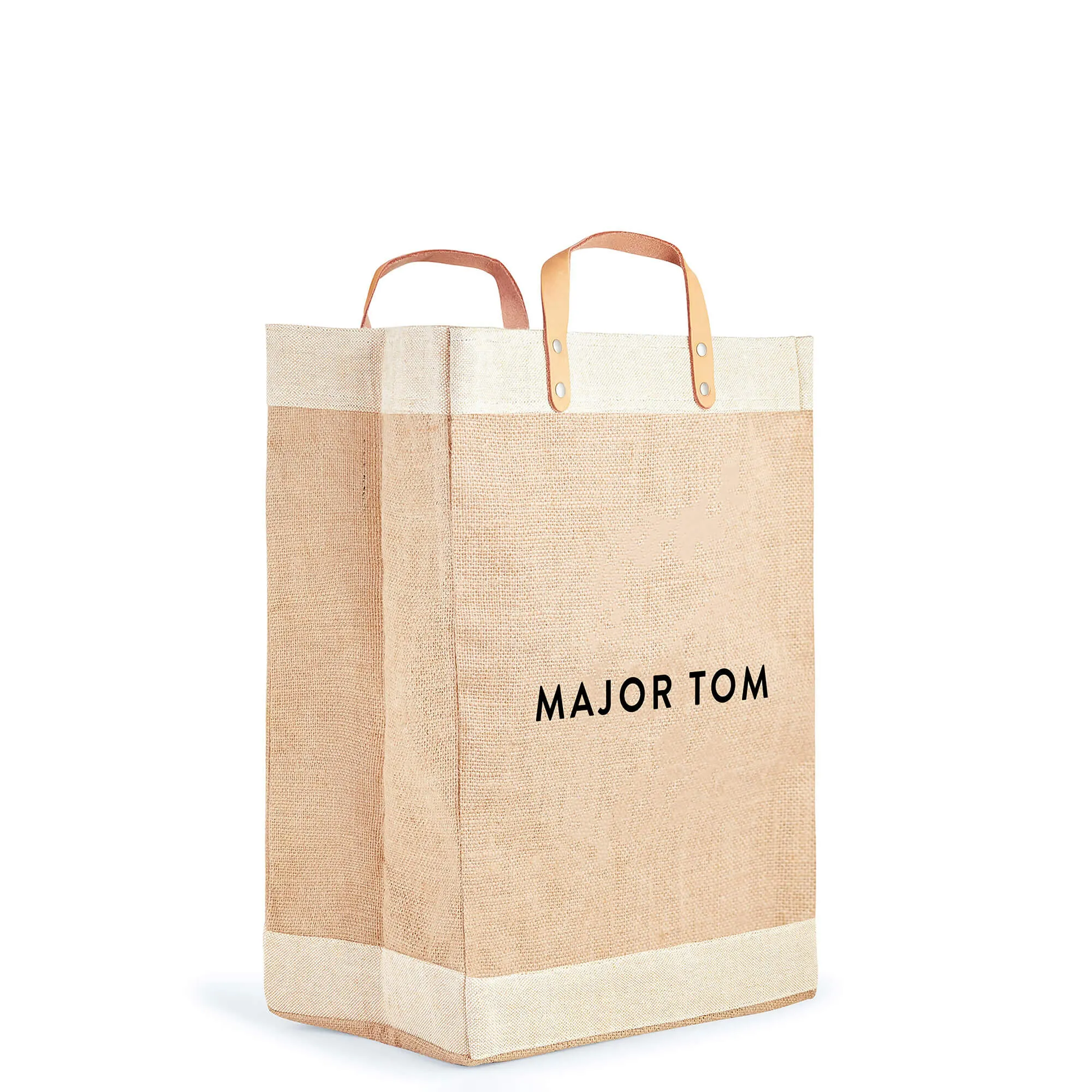 Market Bag in Natural with MAJOR TOM