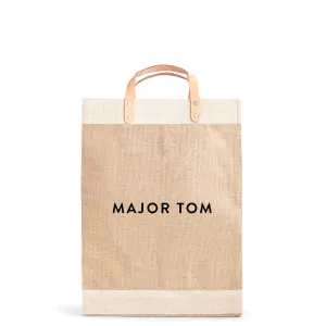 Market Bag in Natural with MAJOR TOM