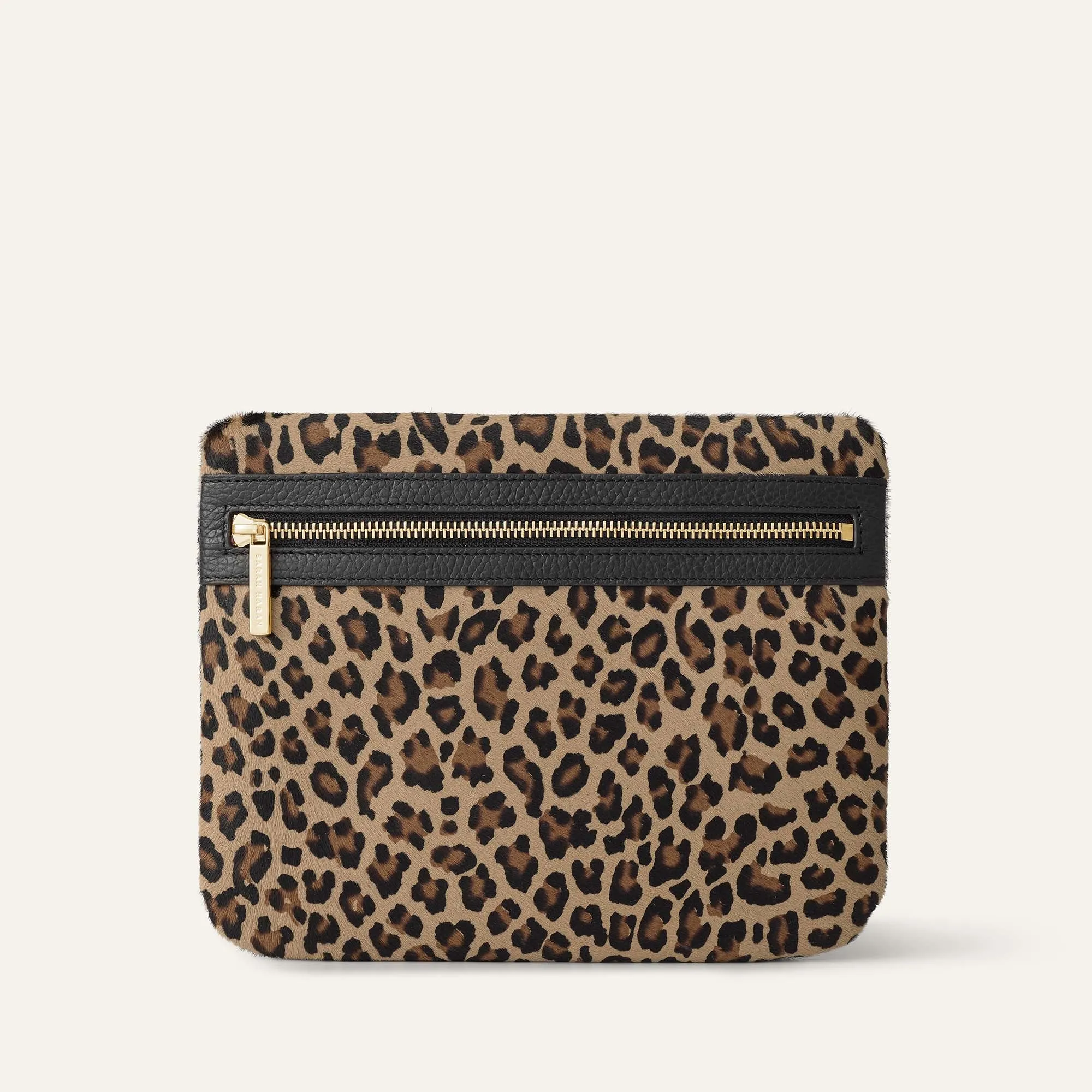 Mia Pouch | Leopard Calf with Gold hardware