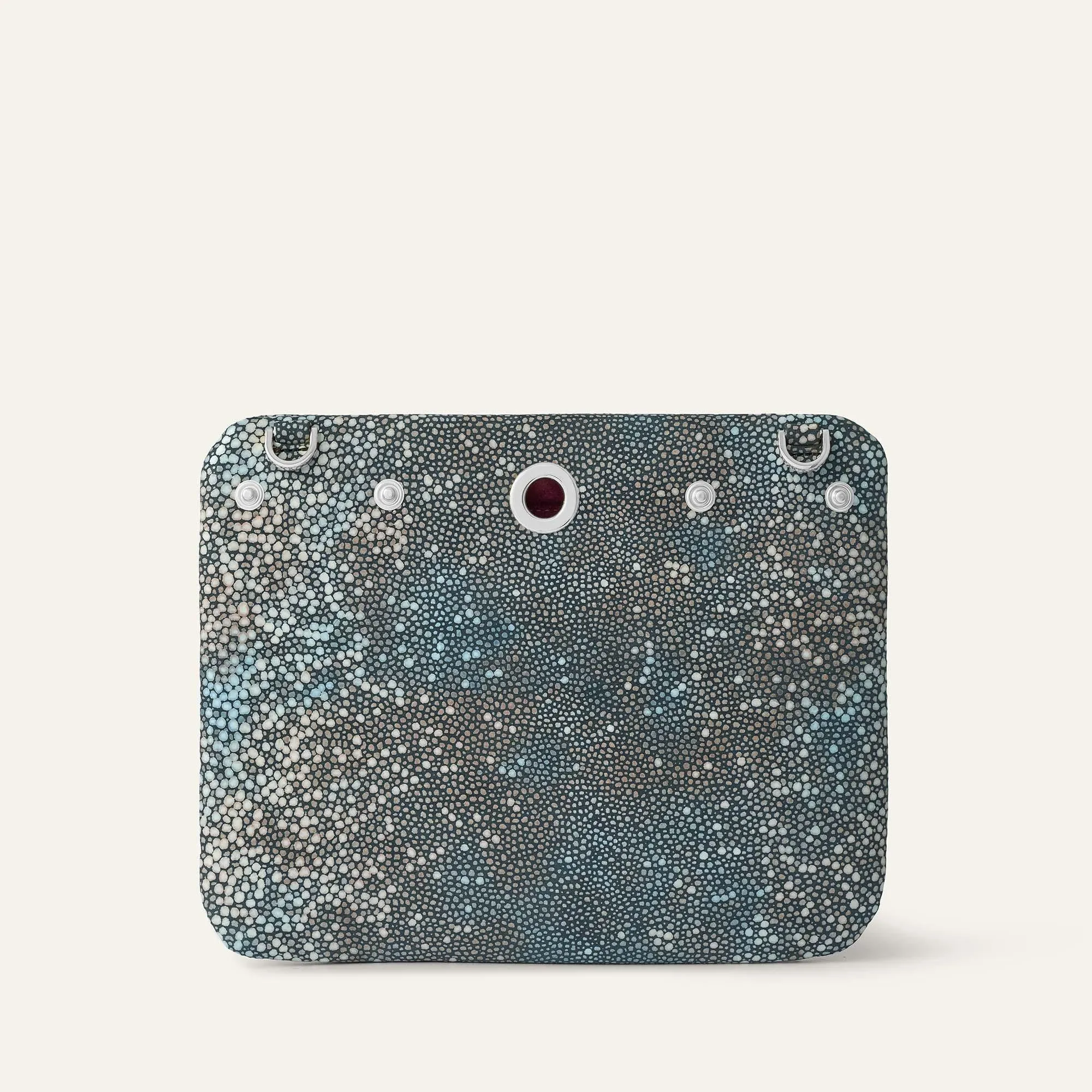 Mia Pouch | Multi Shagreen with Silver hardware