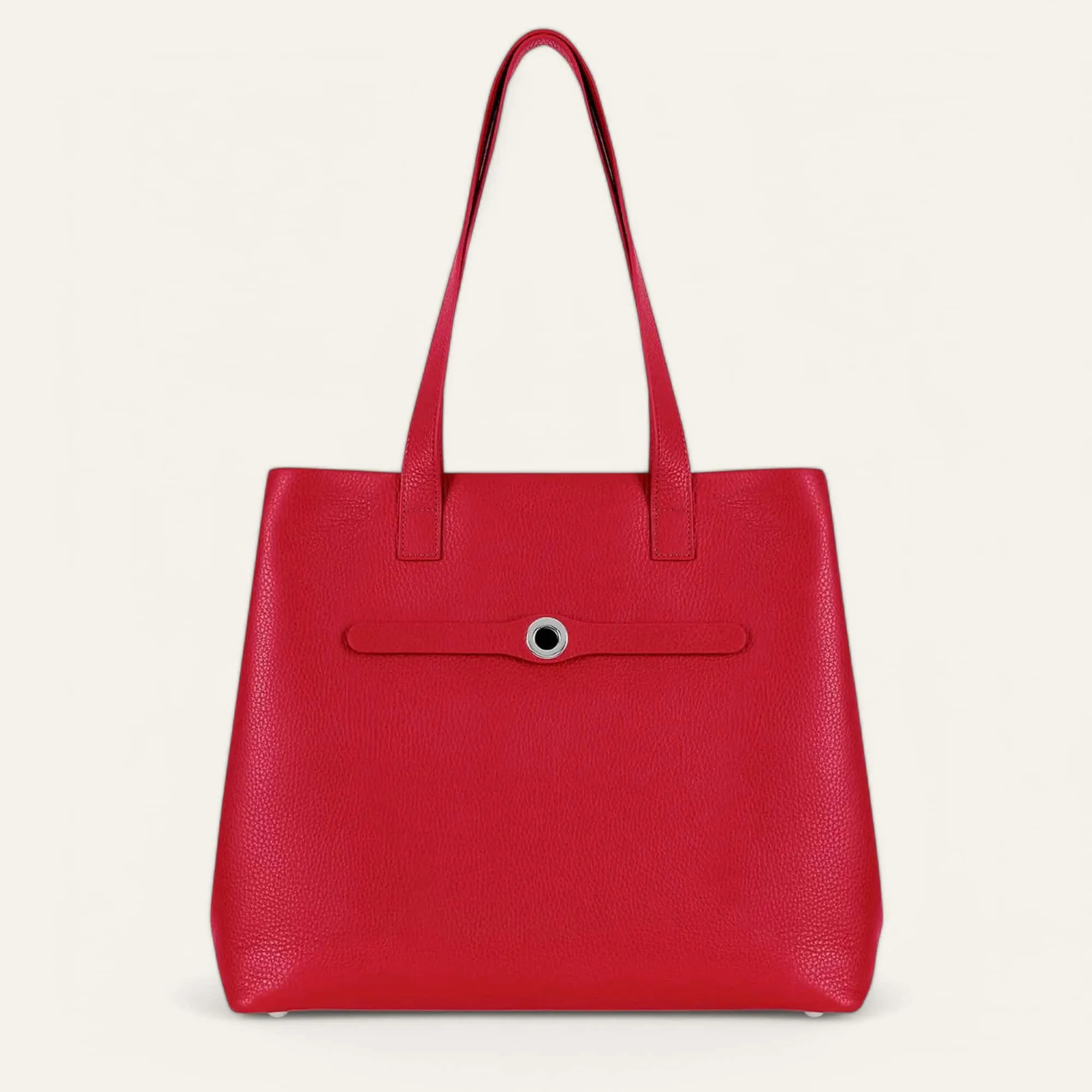 Michelle Tote | Pillarbox Red with Silver hardware