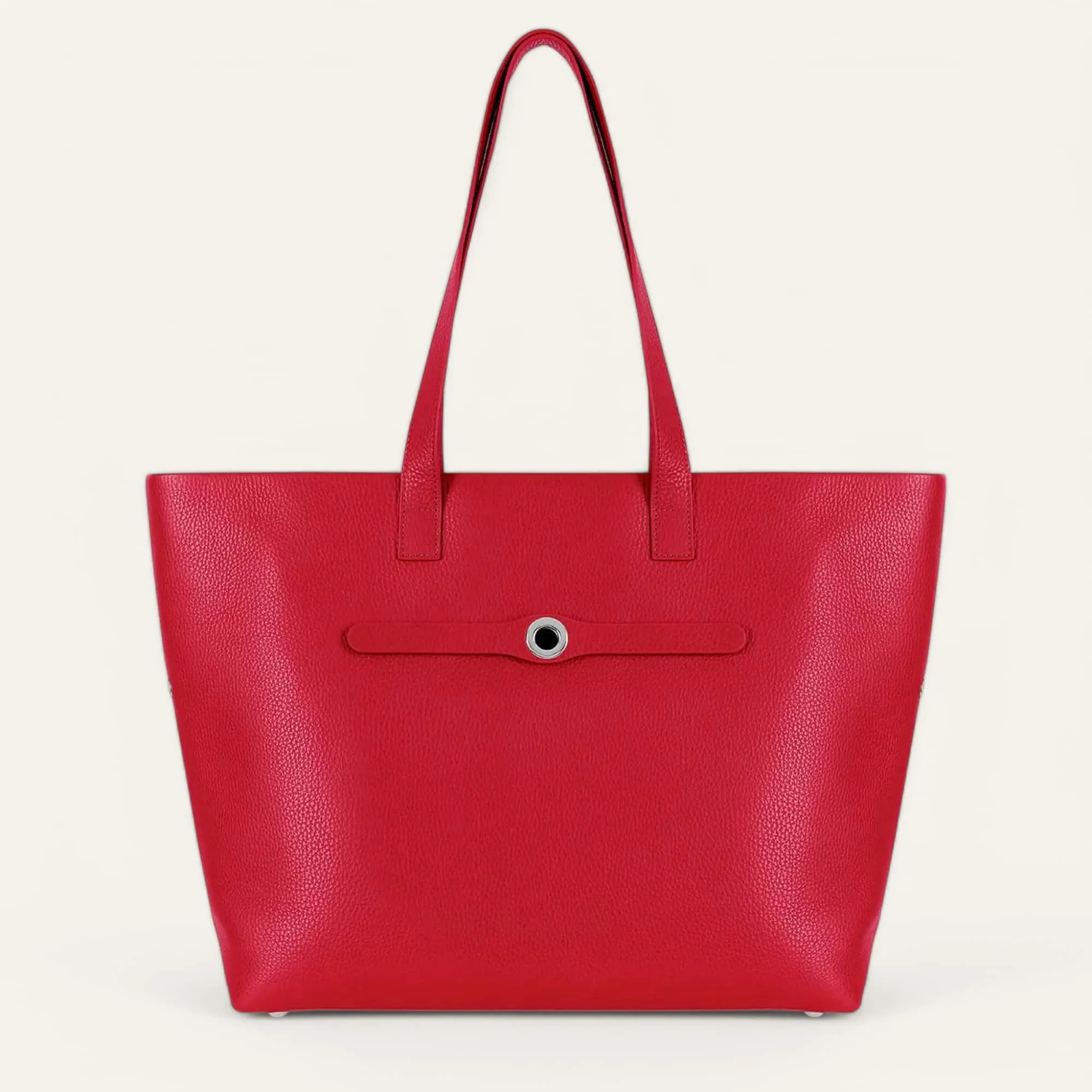 Michelle Tote | Pillarbox Red with Silver hardware