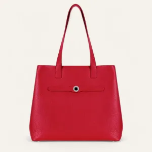 Michelle Tote | Pillarbox Red with Silver hardware