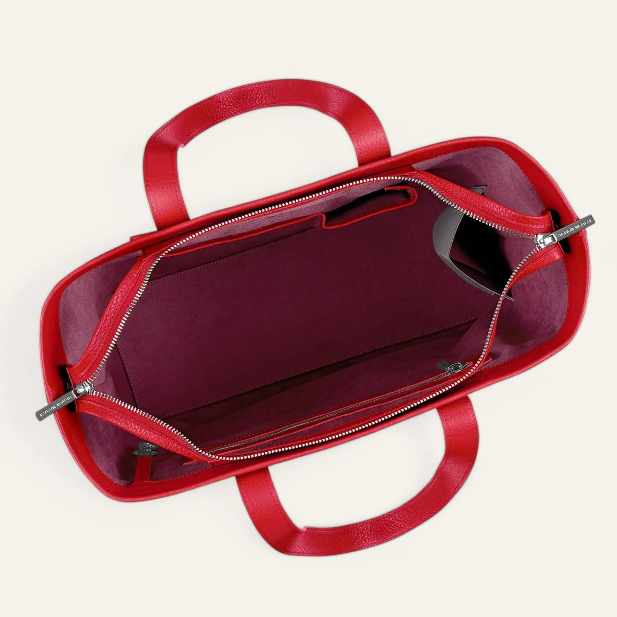Michelle Tote | Pillarbox Red with Silver hardware