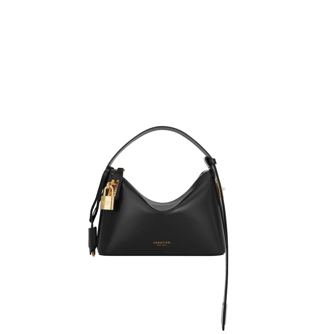 Mini Gold Black Hobo Bag