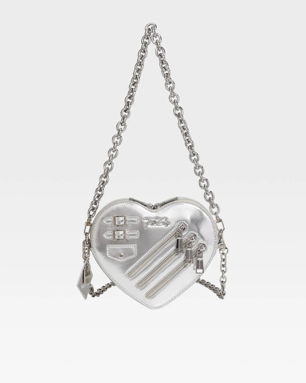 Mini Heart Novelty Bag in Silver