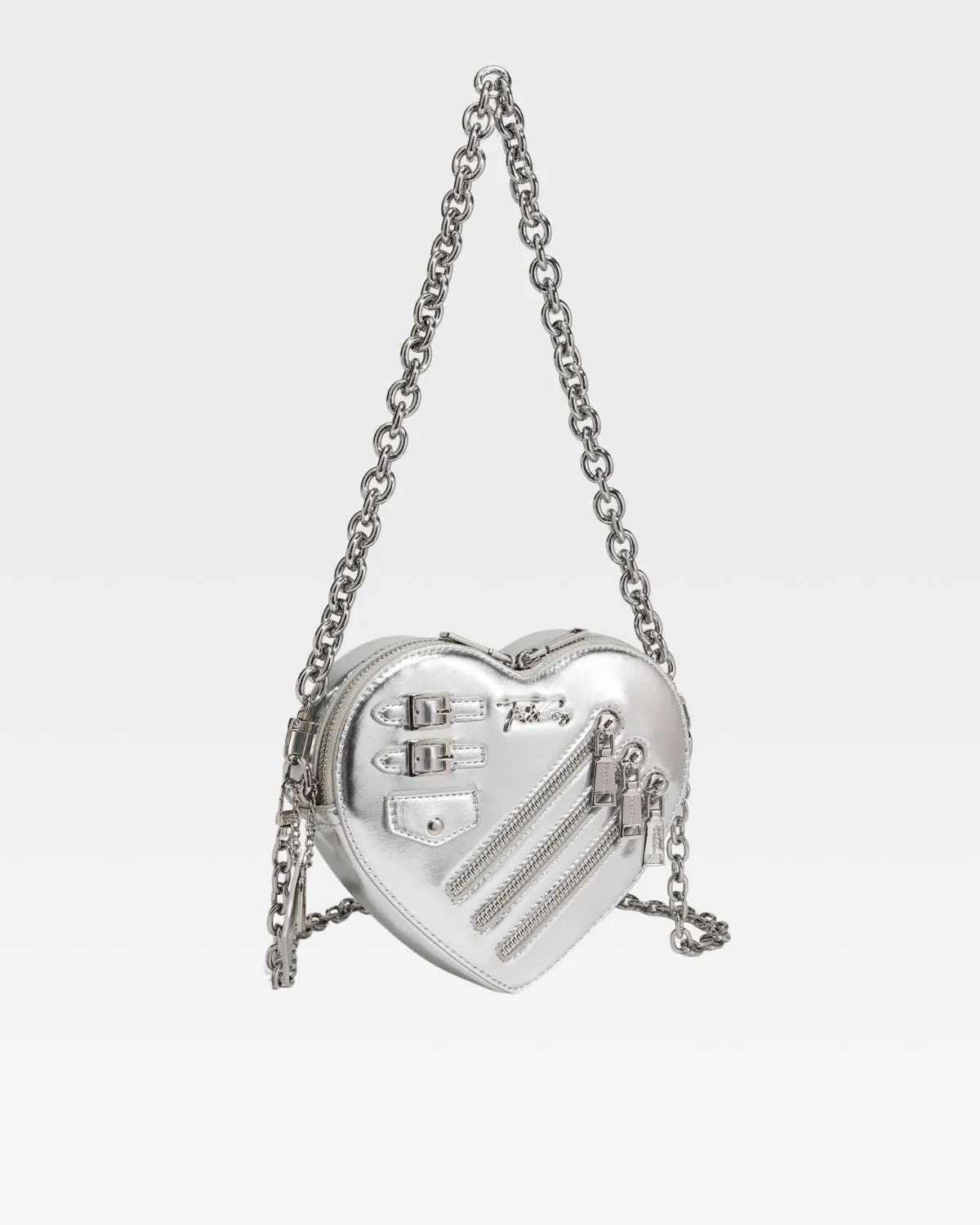 Mini Heart Novelty Bag in Silver