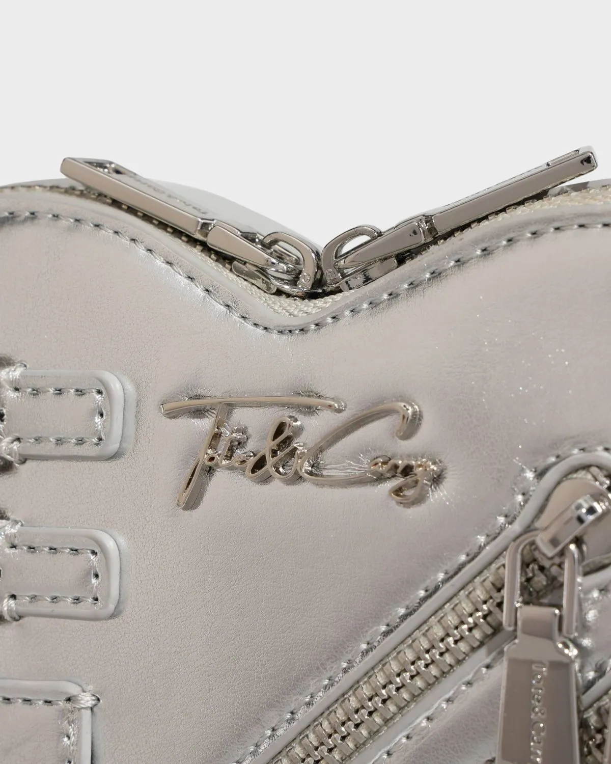 Mini Heart Novelty Bag in Silver