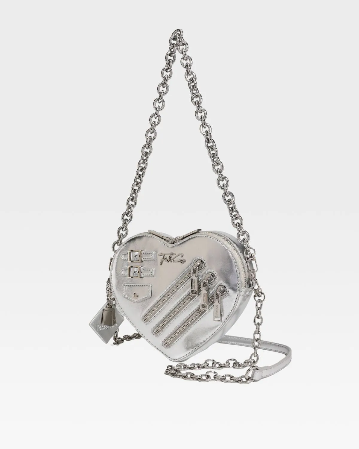 Mini Heart Novelty Bag in Silver