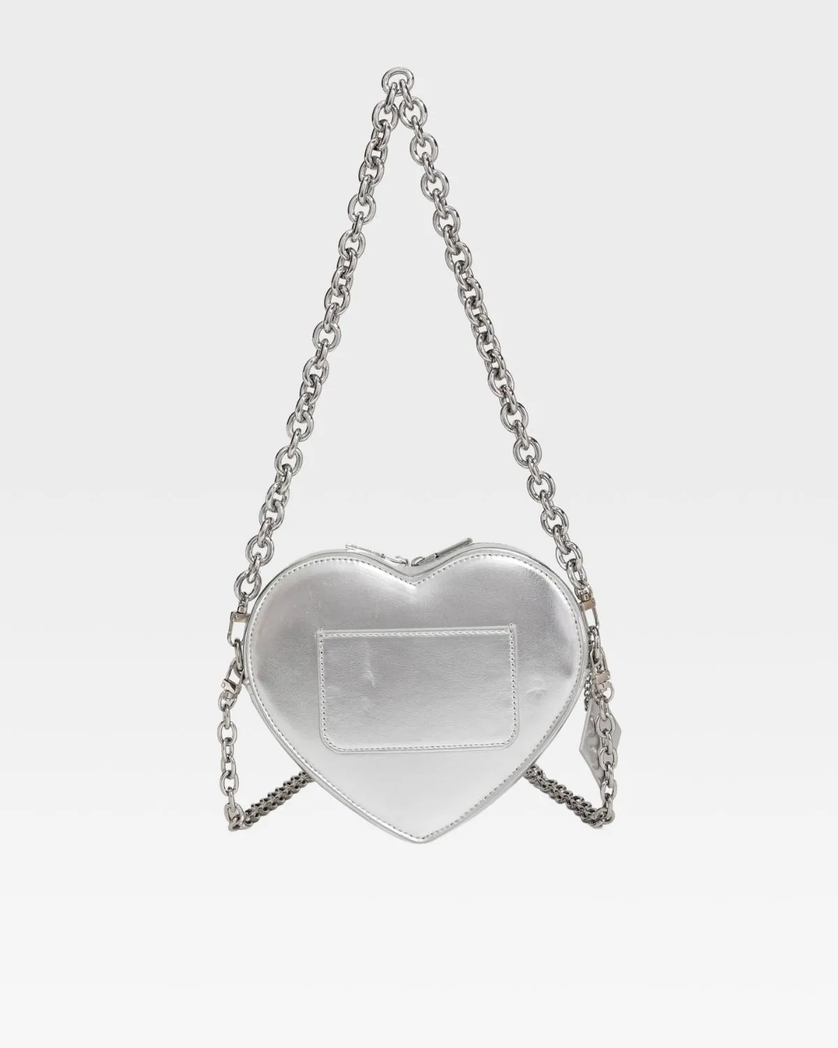 Mini Heart Novelty Bag in Silver