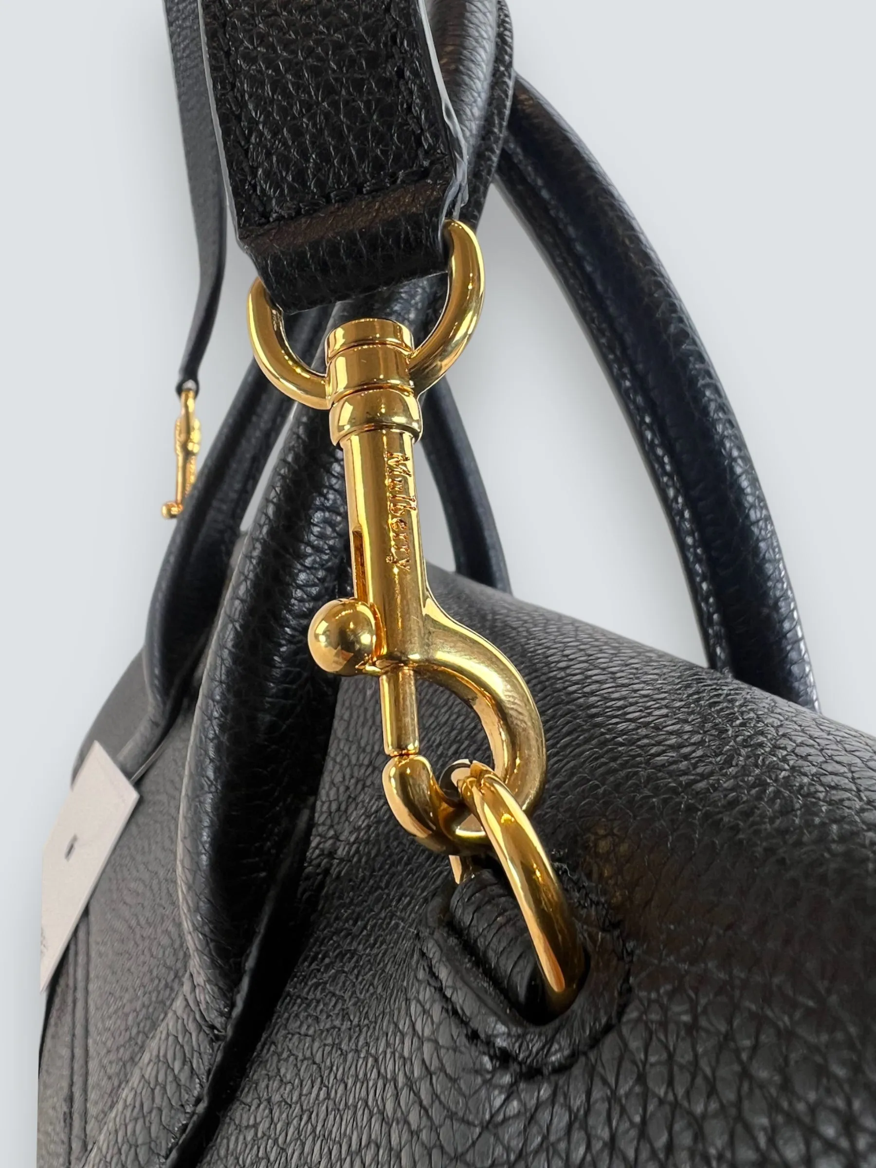 Mulberry Black Leather Baywater Shoulder Tote