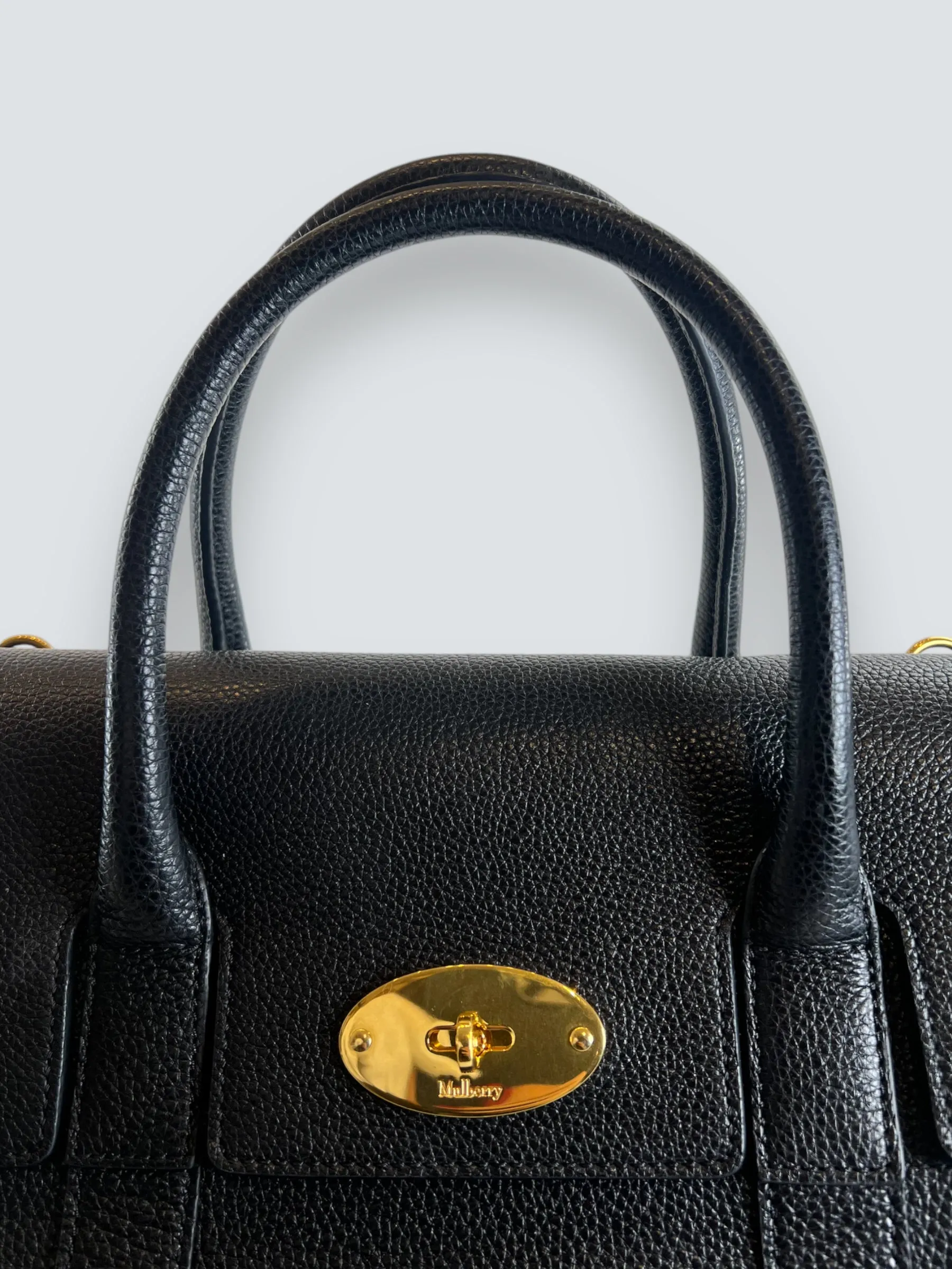 Mulberry Black Leather Baywater Shoulder Tote