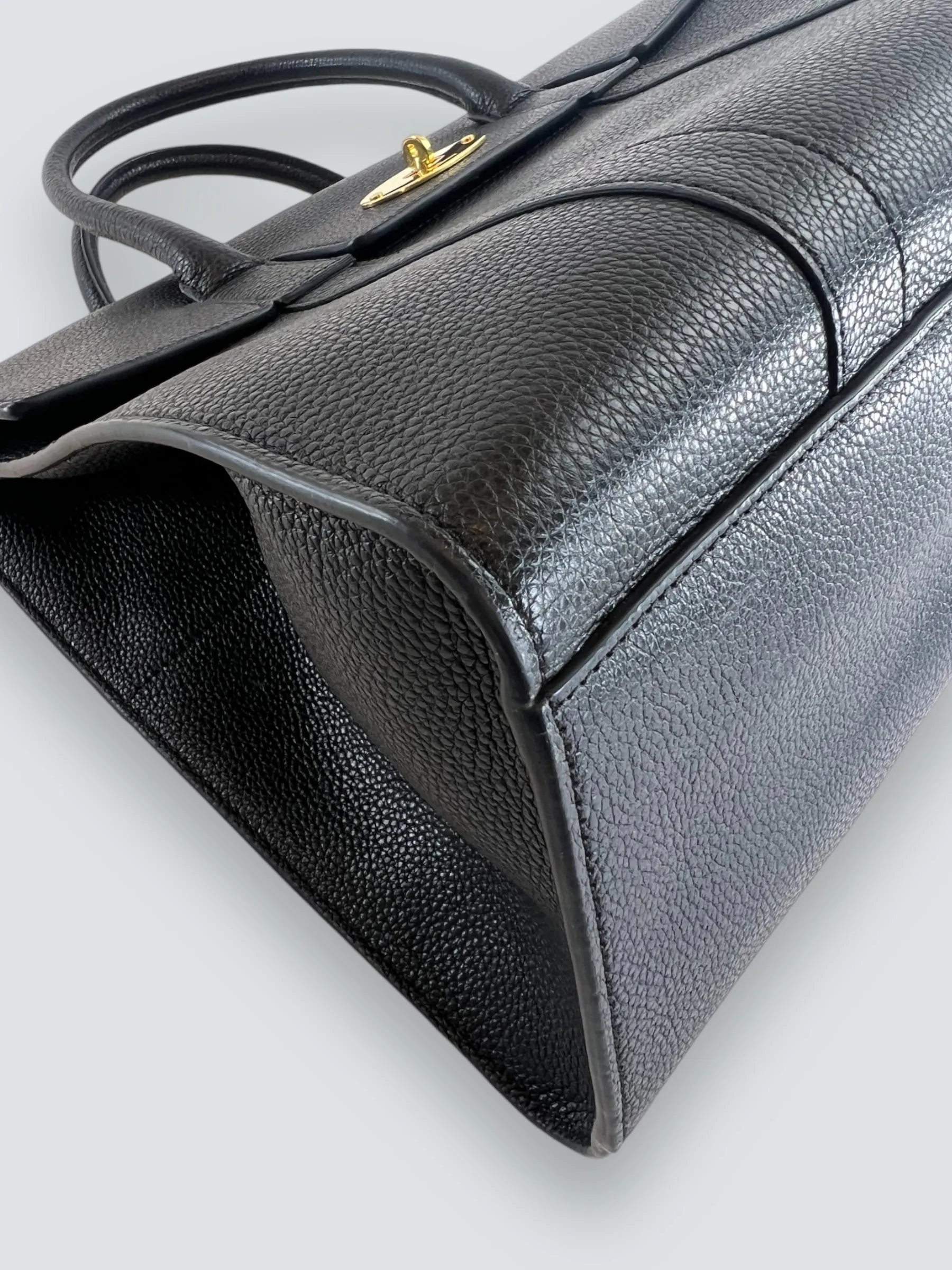 Mulberry Black Leather Baywater Shoulder Tote
