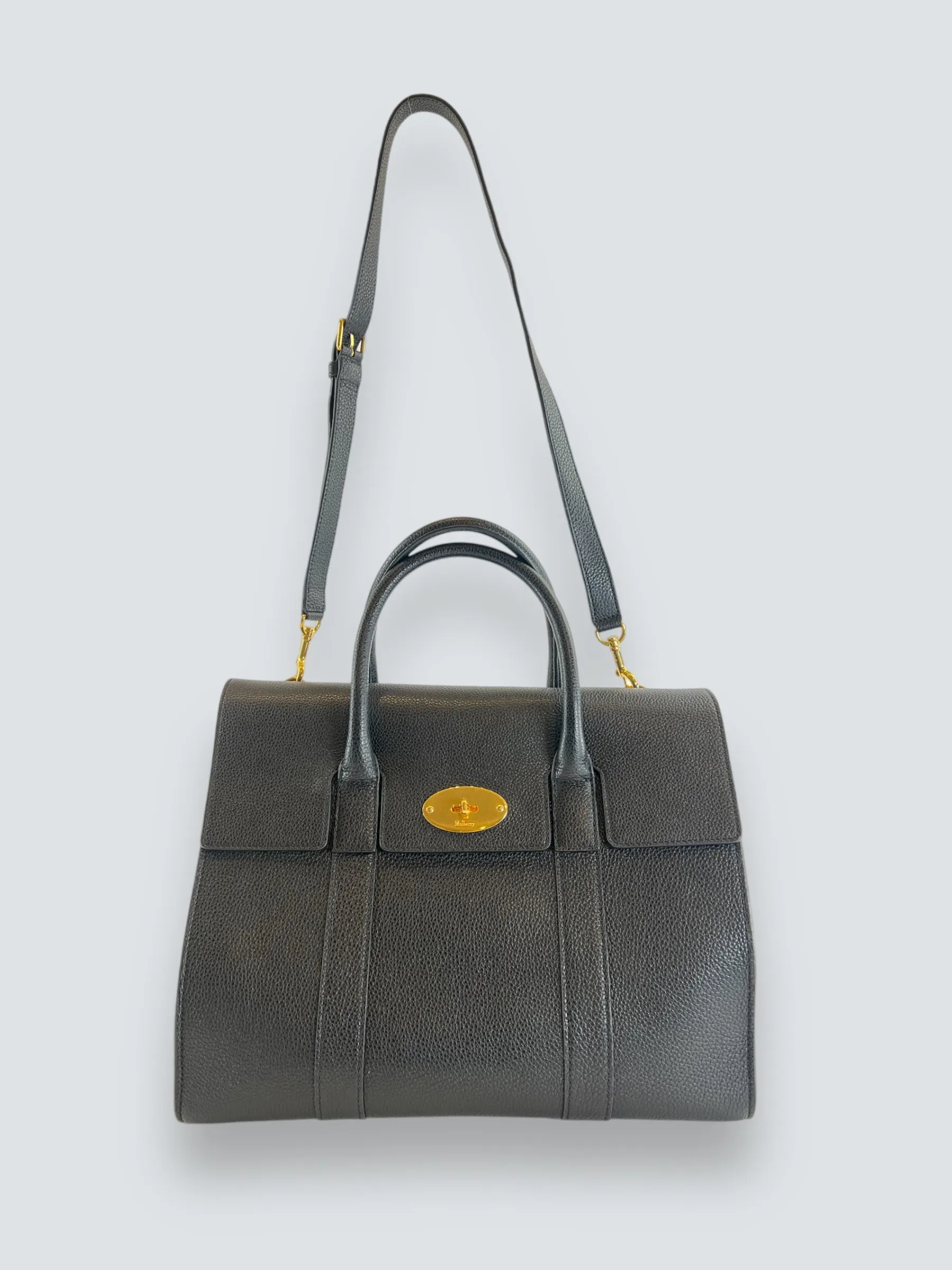 Mulberry Black Leather Baywater Shoulder Tote