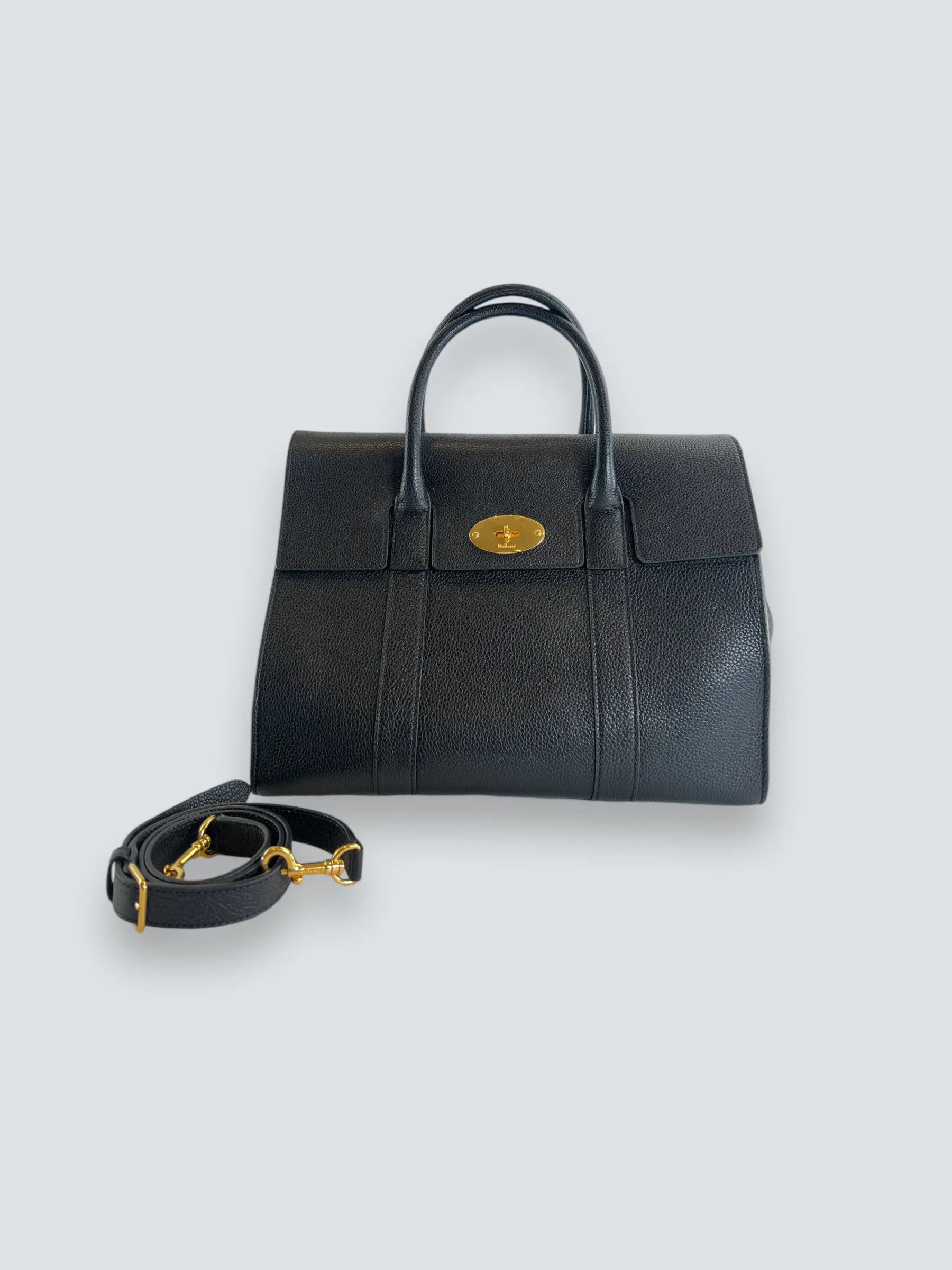 Mulberry Black Leather Baywater Shoulder Tote