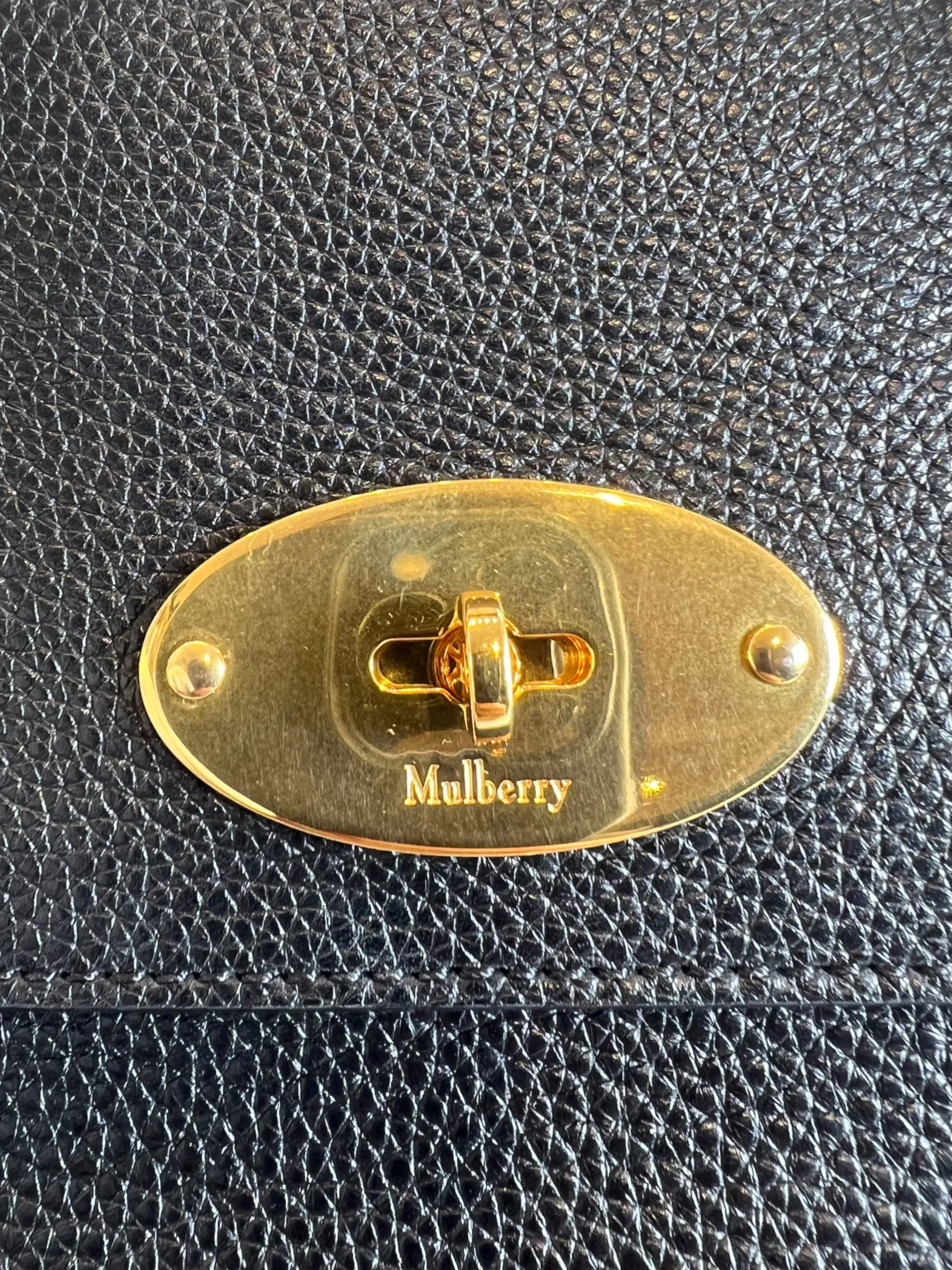Mulberry Black Leather Baywater Shoulder Tote