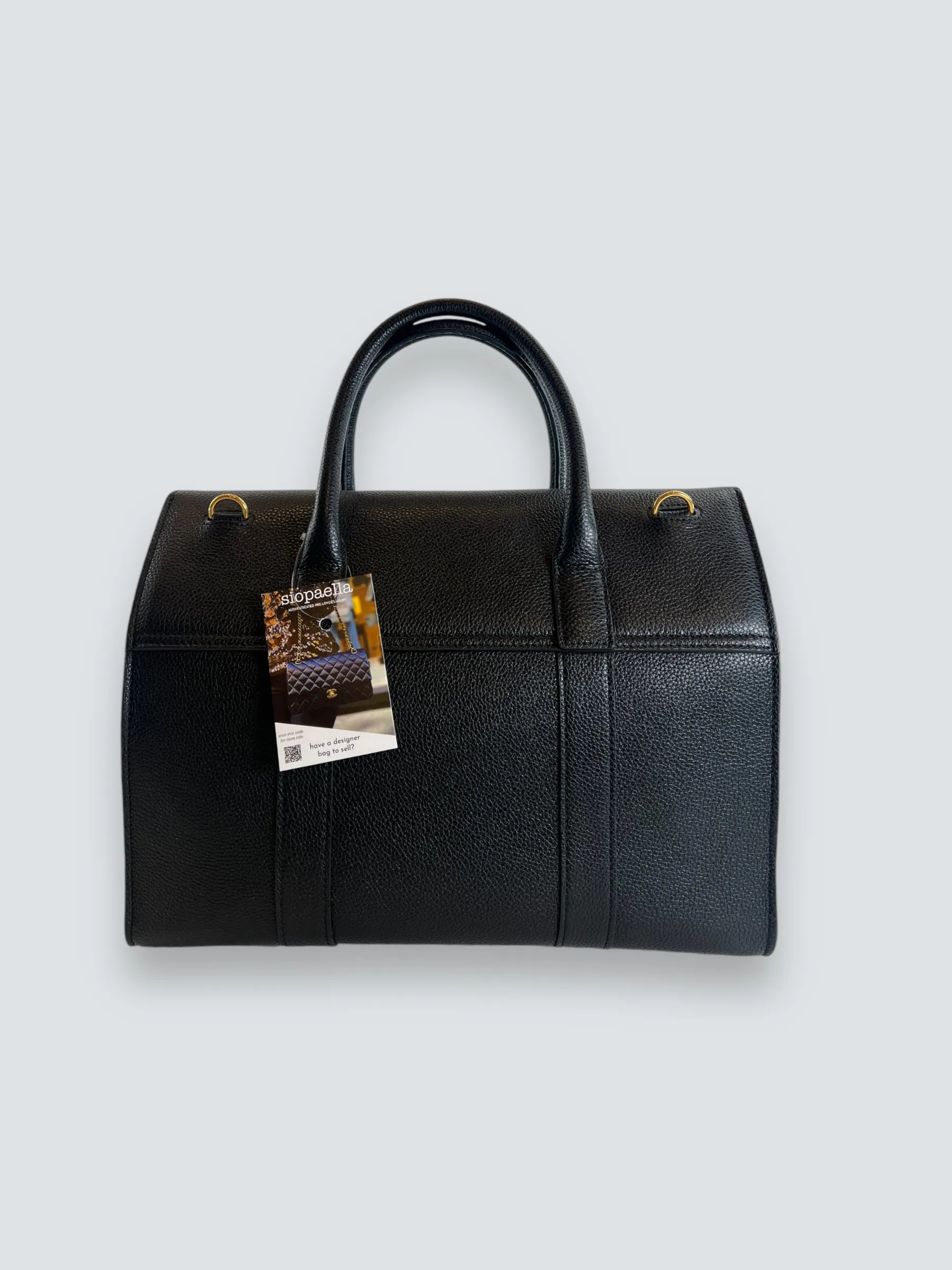 Mulberry Black Leather Baywater Shoulder Tote