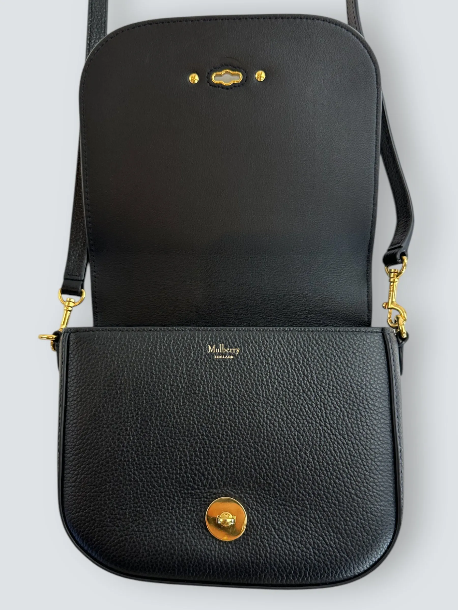 Mulberry Black Leather Small Darley Crossbody