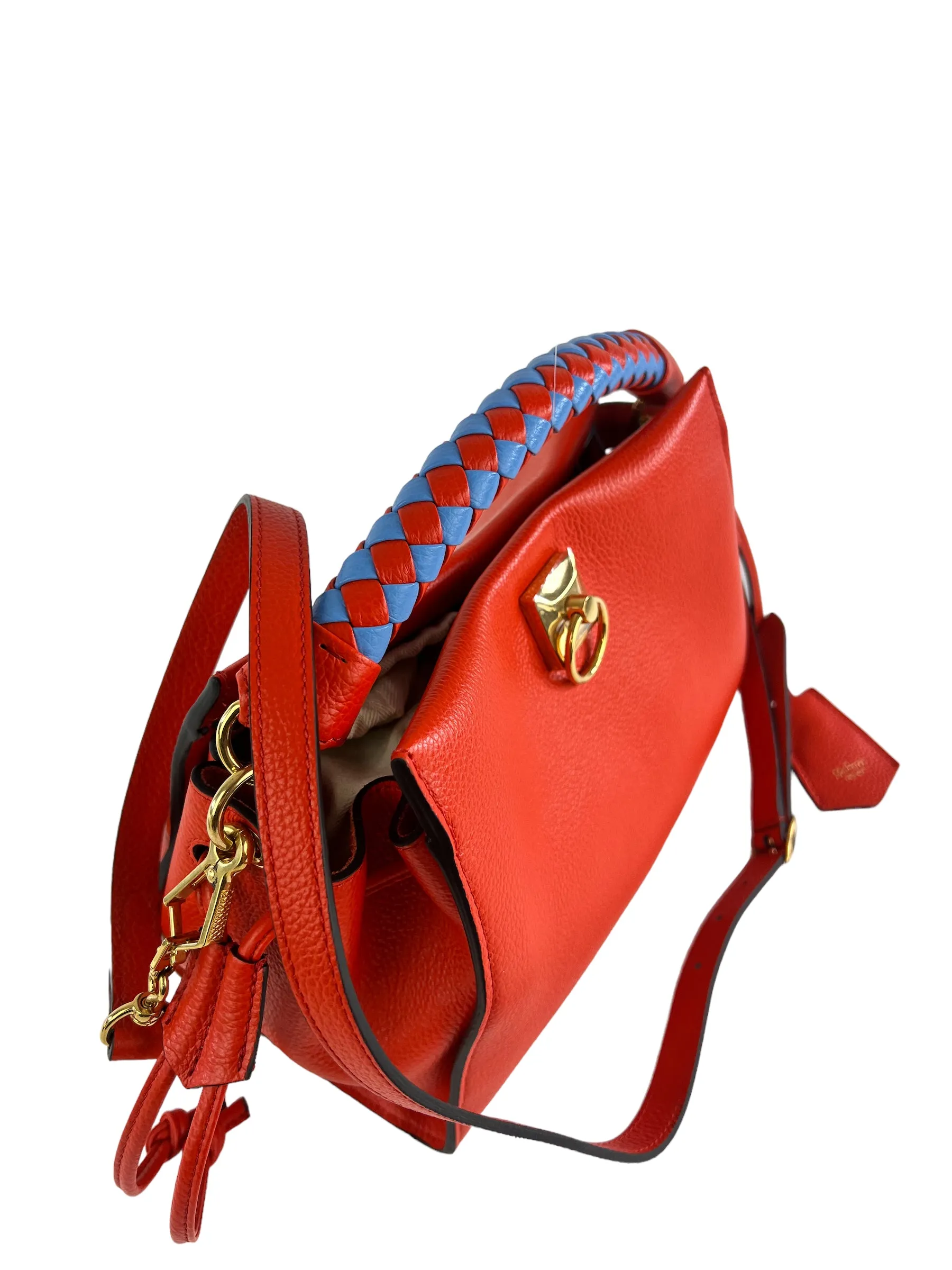 Mulberry Coral Leather Iris Shoulder Bag