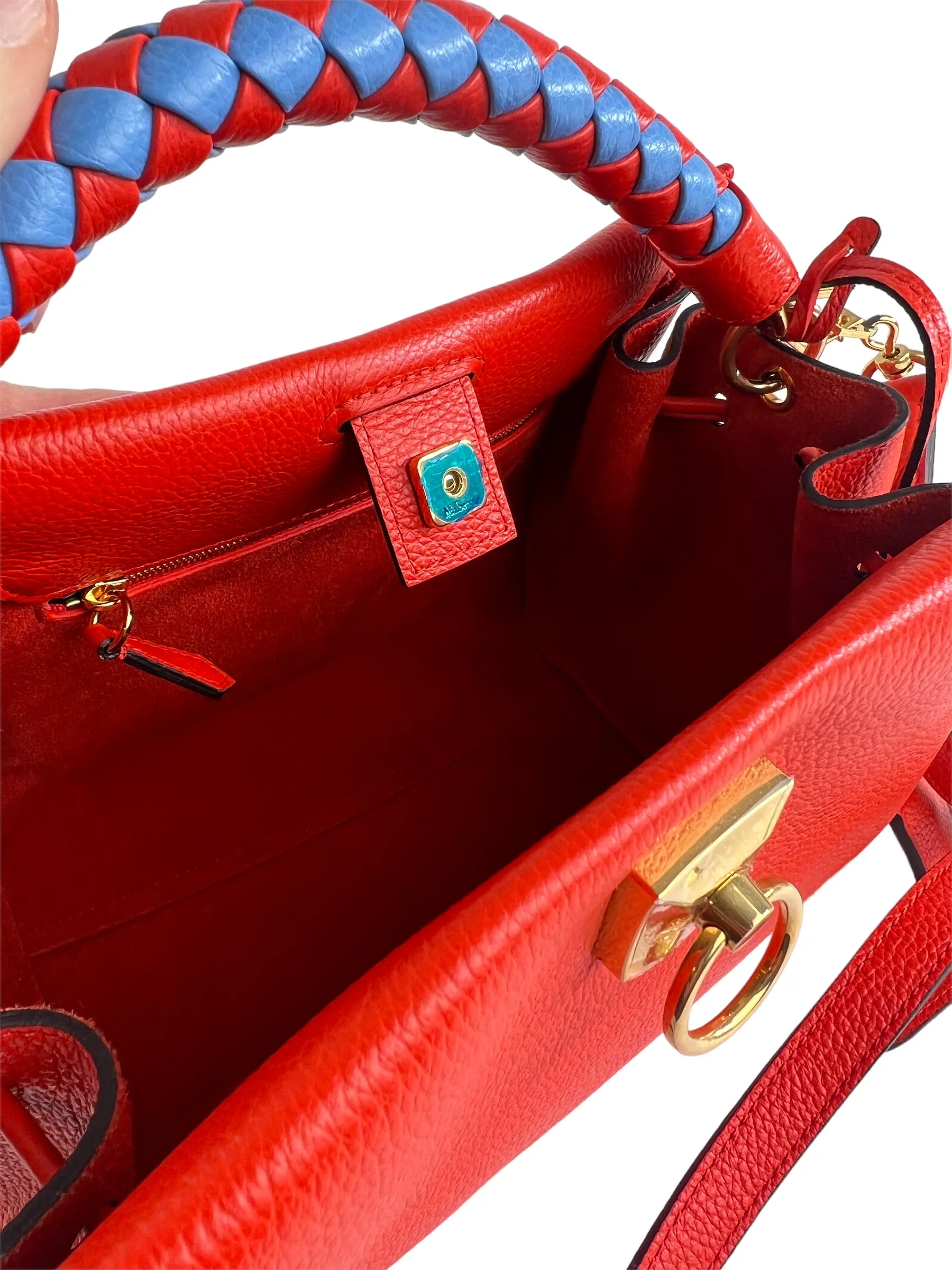Mulberry Coral Leather Iris Shoulder Bag