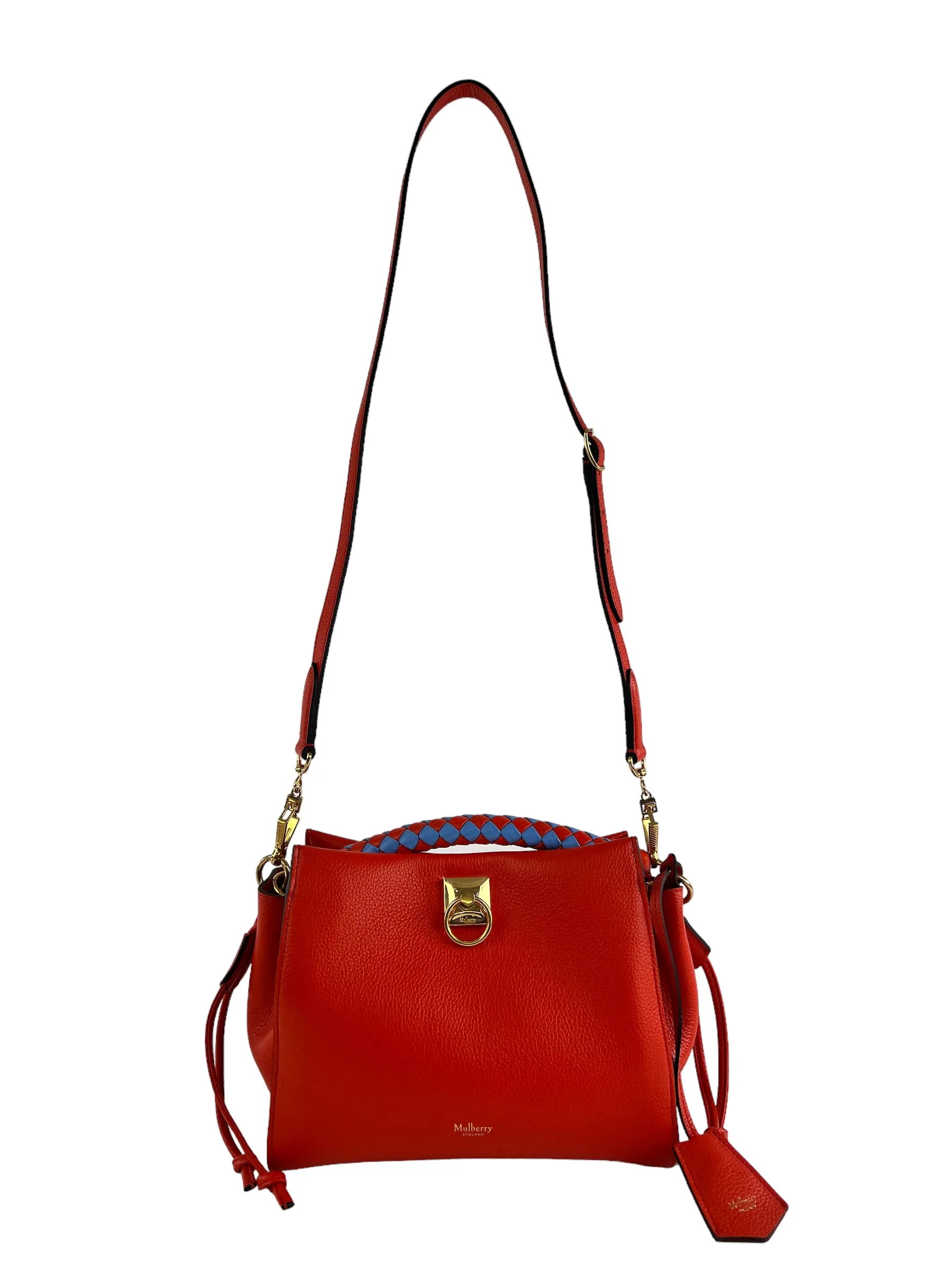 Mulberry Coral Leather Iris Shoulder Bag