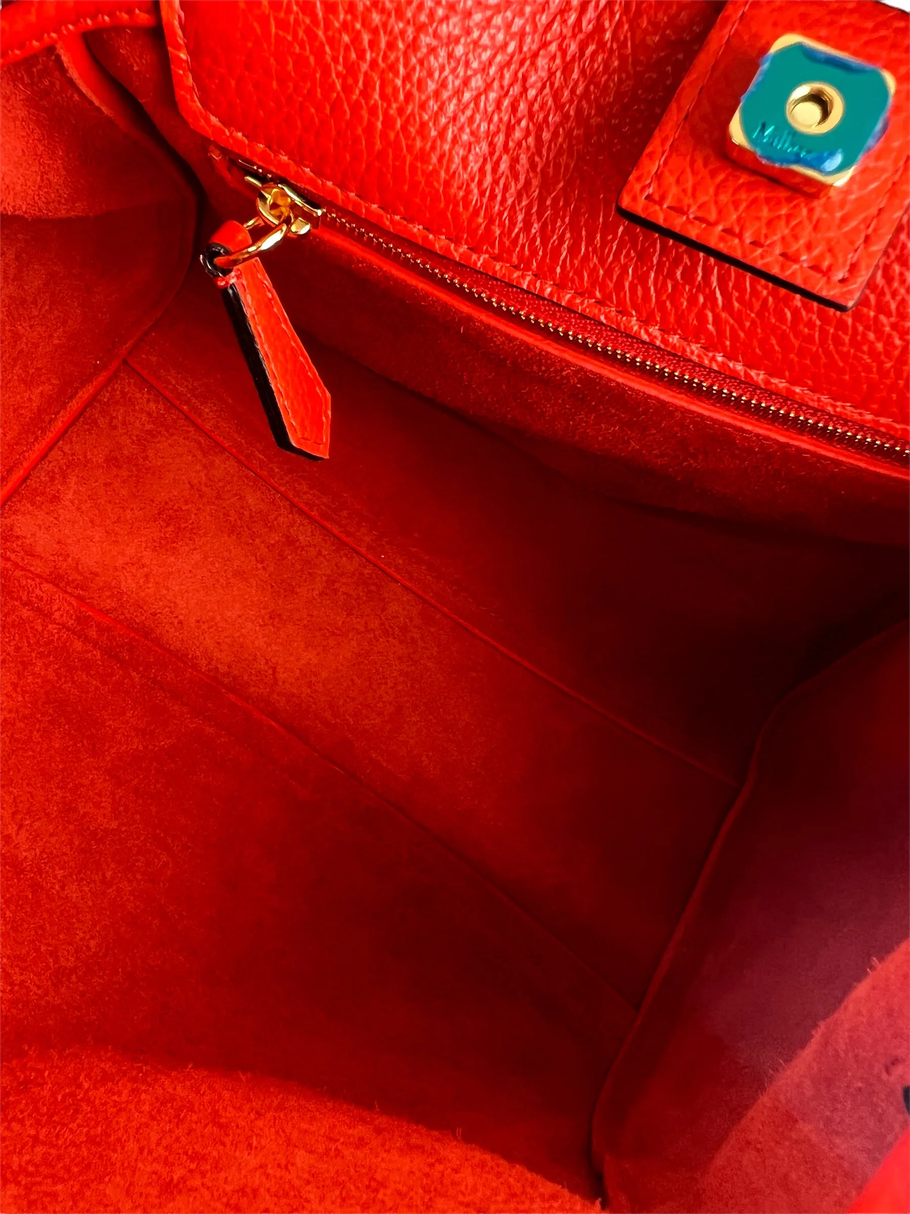 Mulberry Coral Leather Iris Shoulder Bag