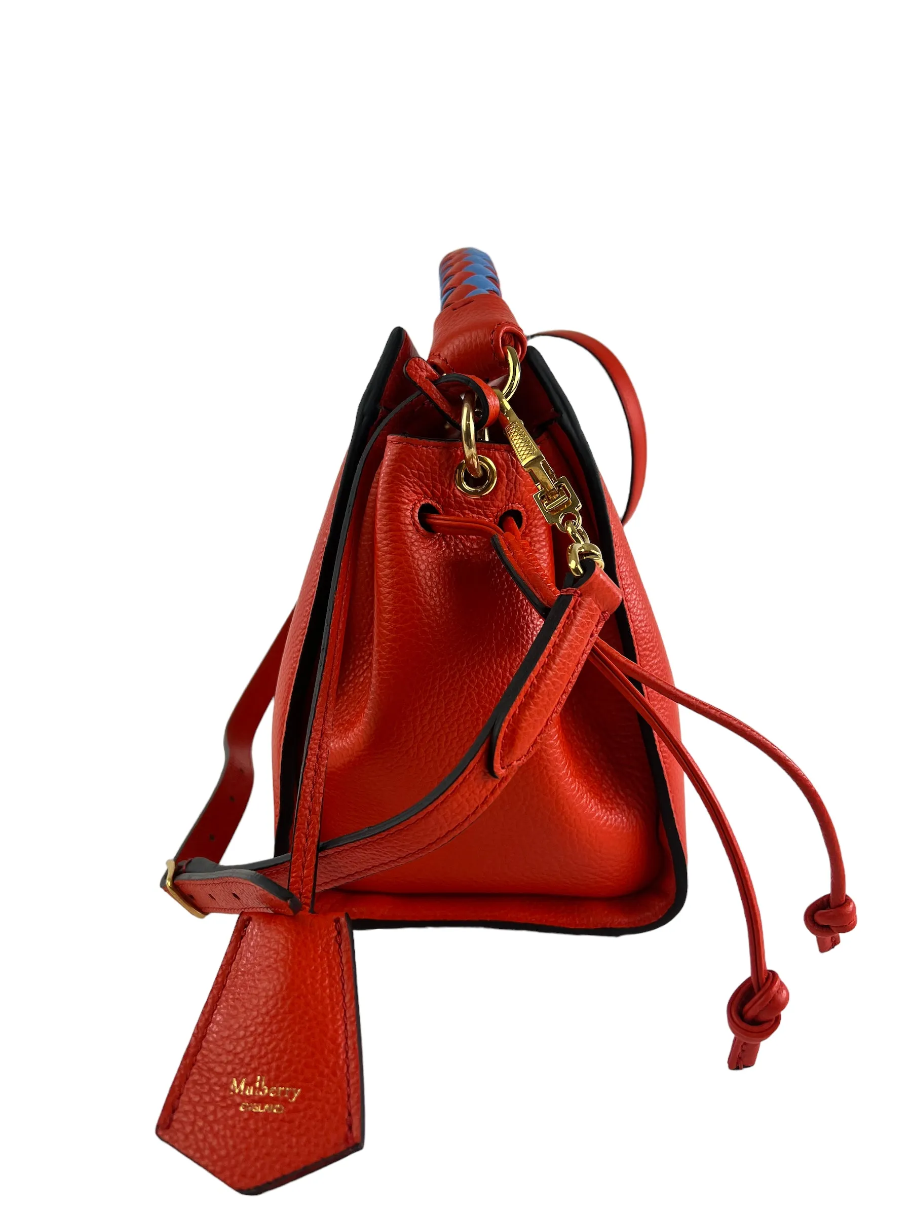 Mulberry Coral Leather Iris Shoulder Bag
