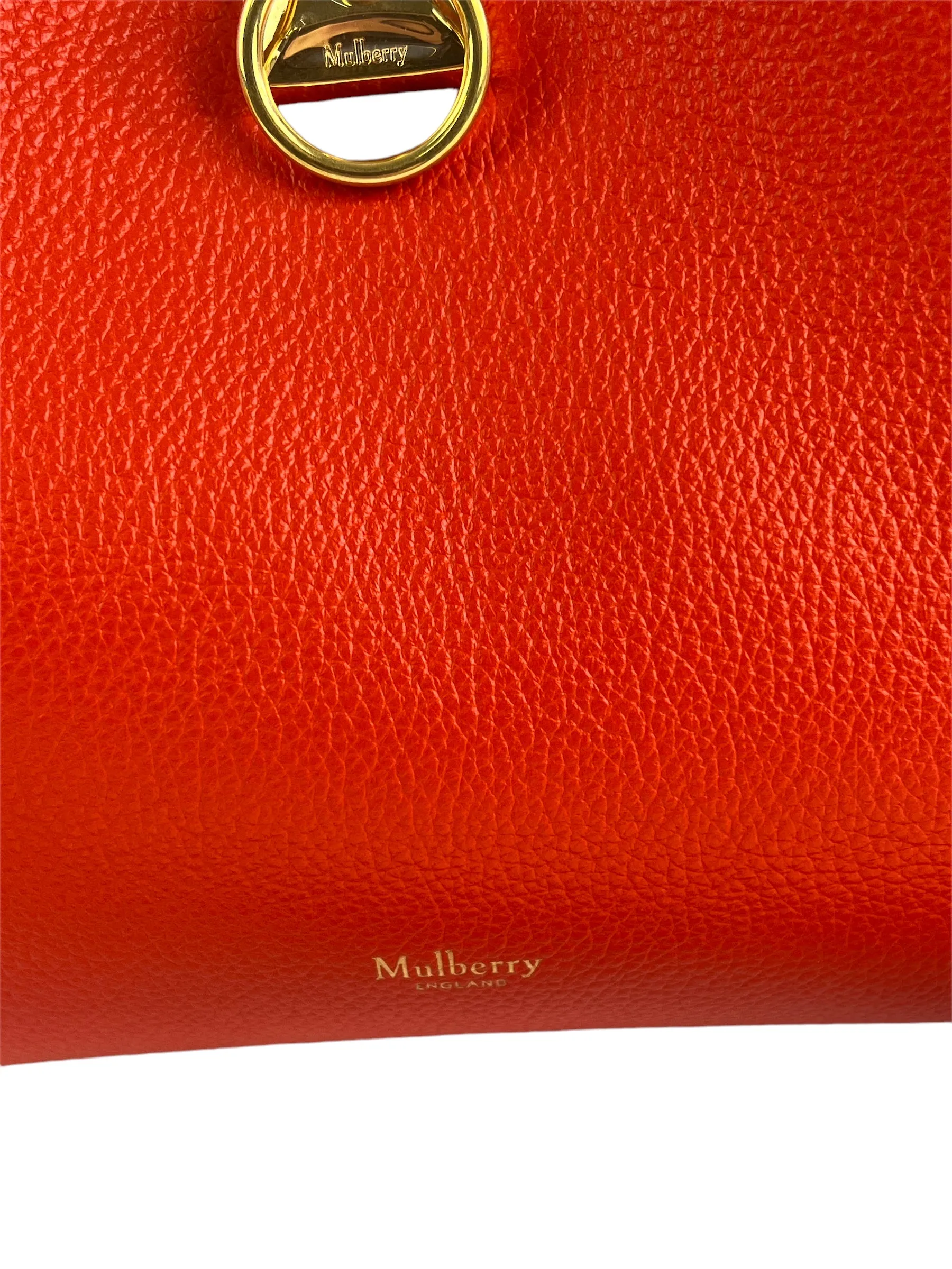 Mulberry Coral Leather Iris Shoulder Bag