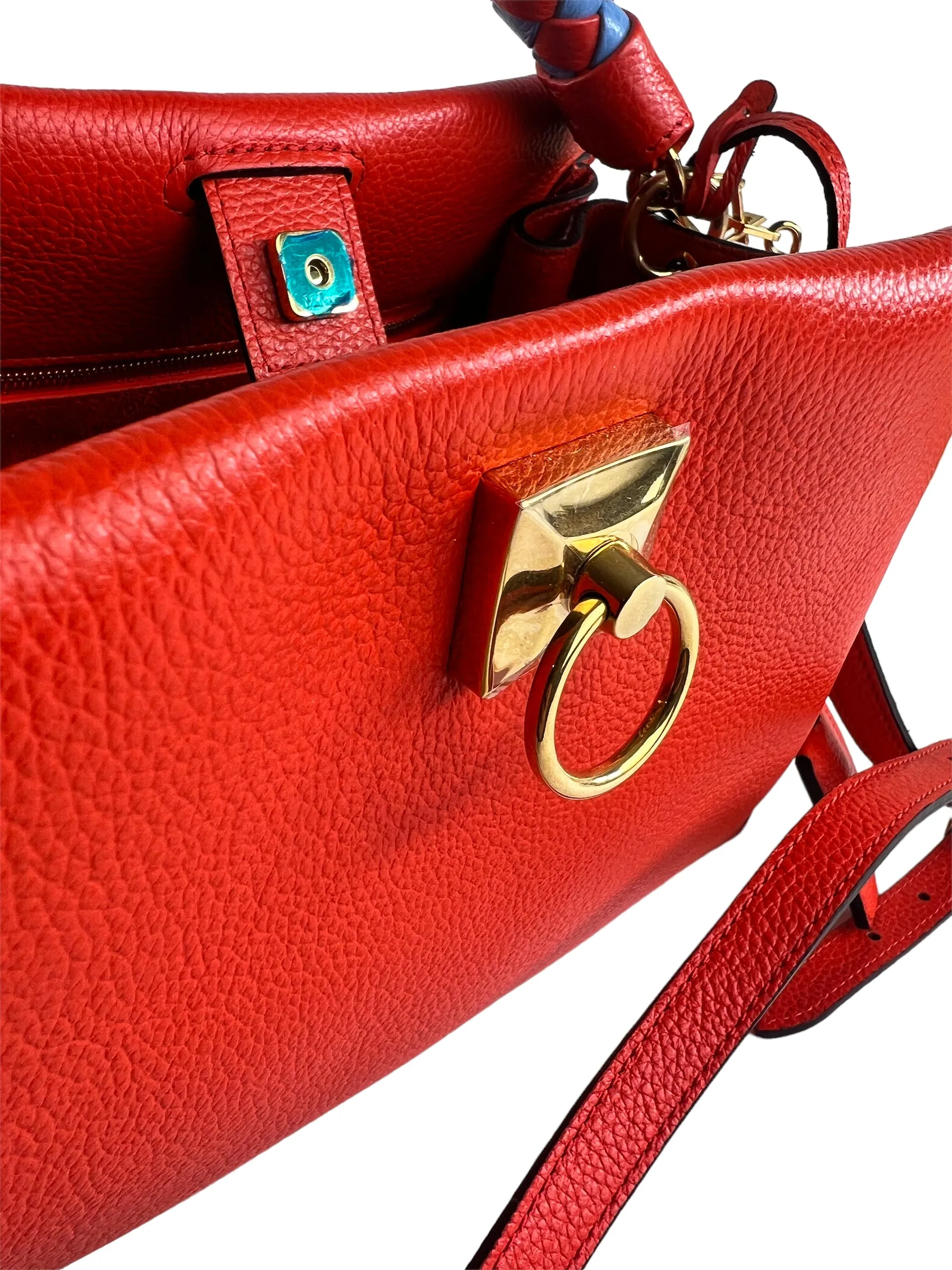 Mulberry Coral Leather Iris Shoulder Bag