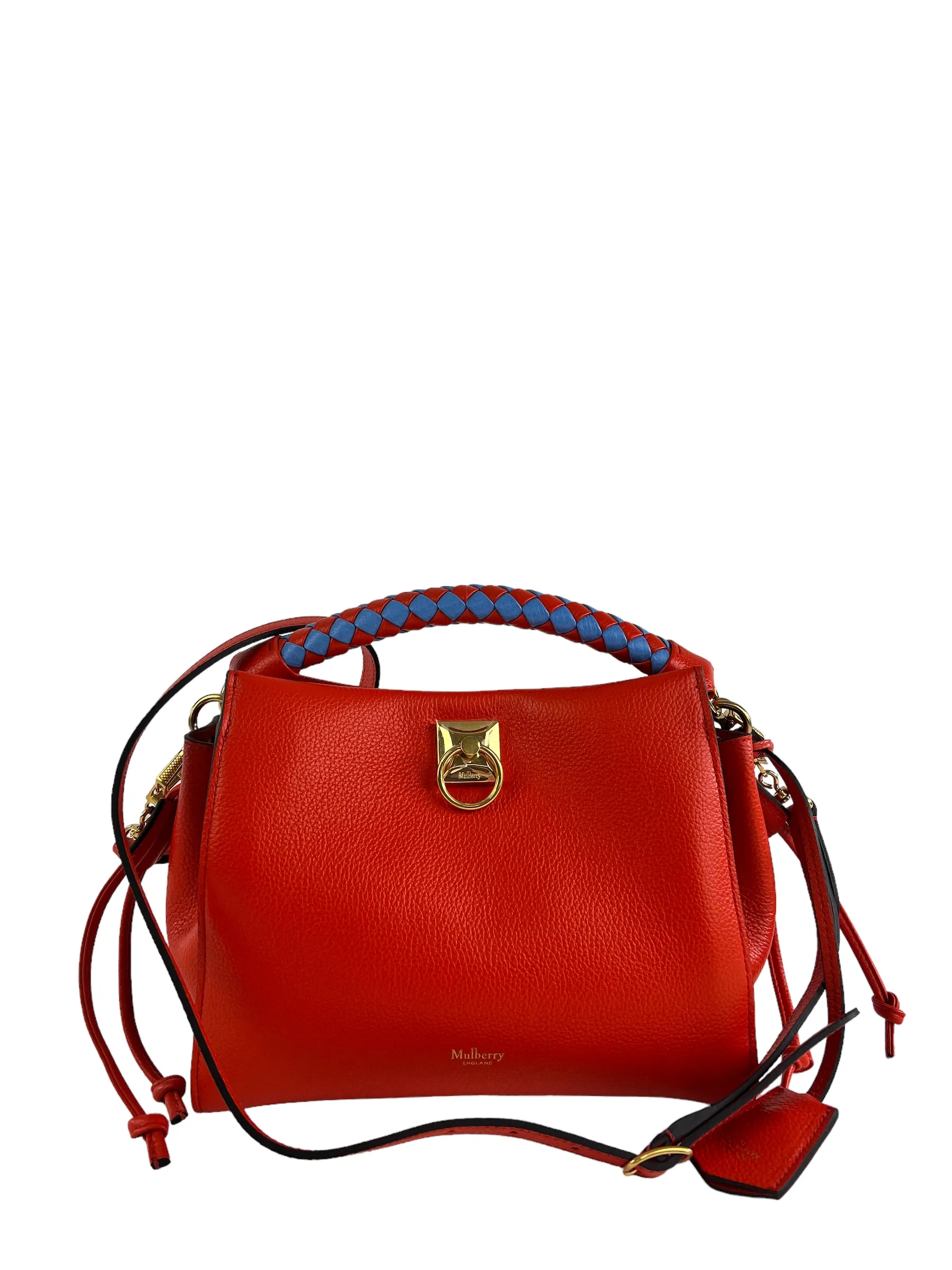 Mulberry Coral Leather Iris Shoulder Bag