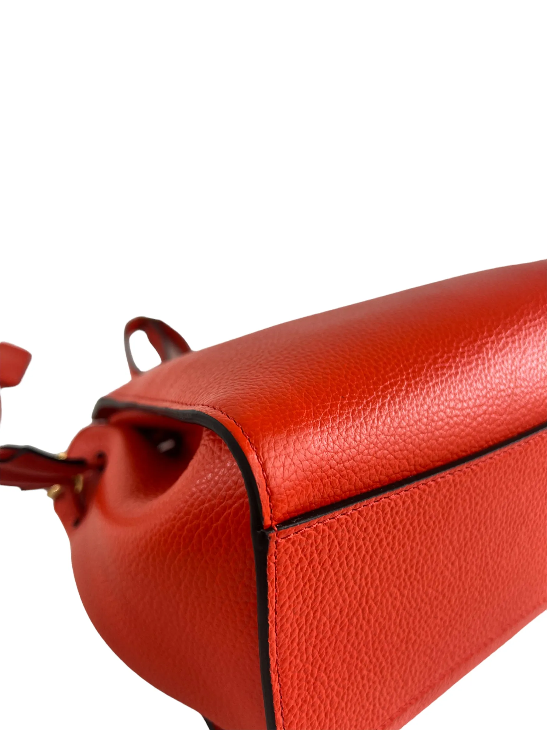 Mulberry Coral Leather Iris Shoulder Bag