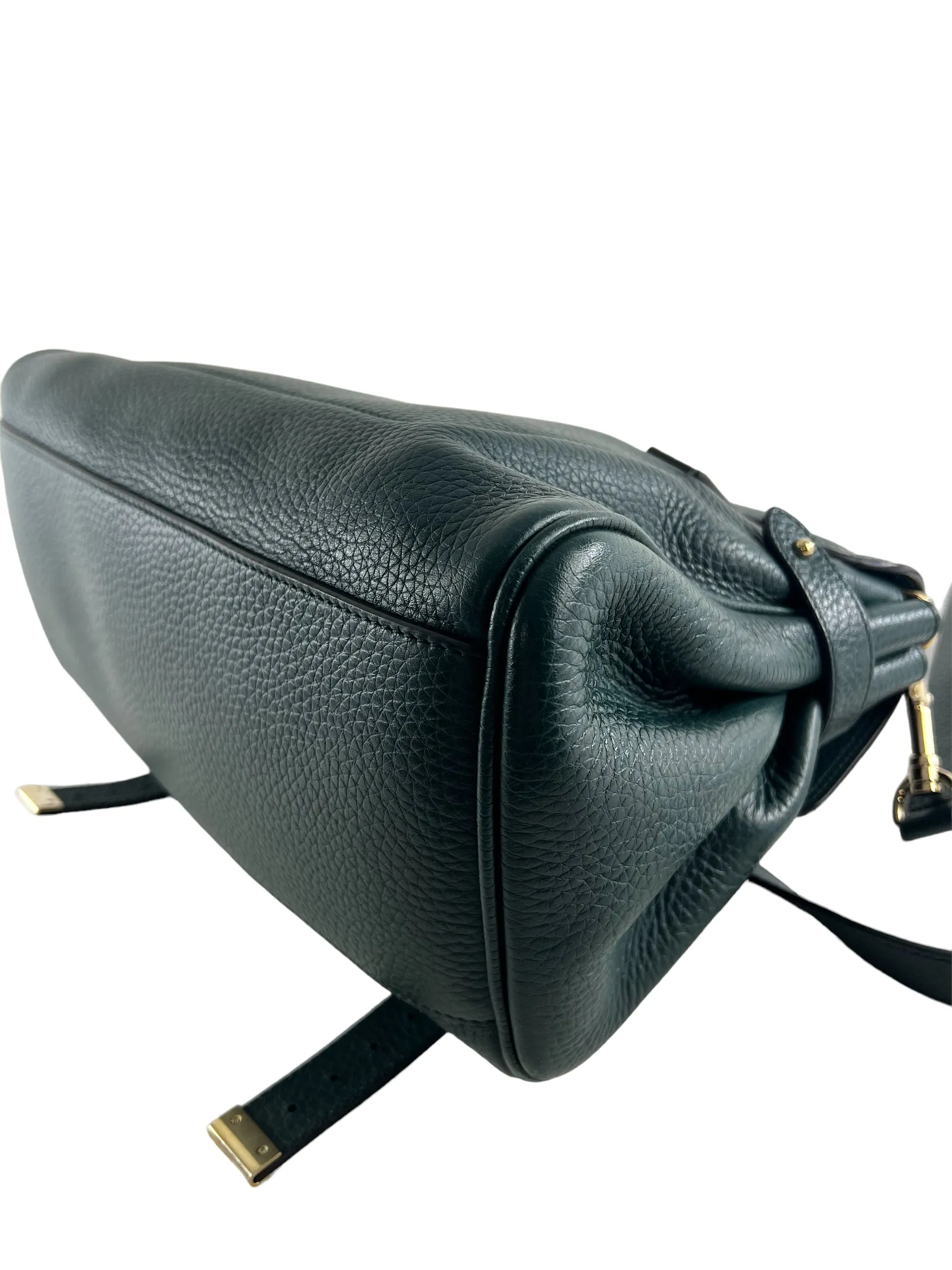 Mulberry Emerald Green Grained Leather Alexa Satchel