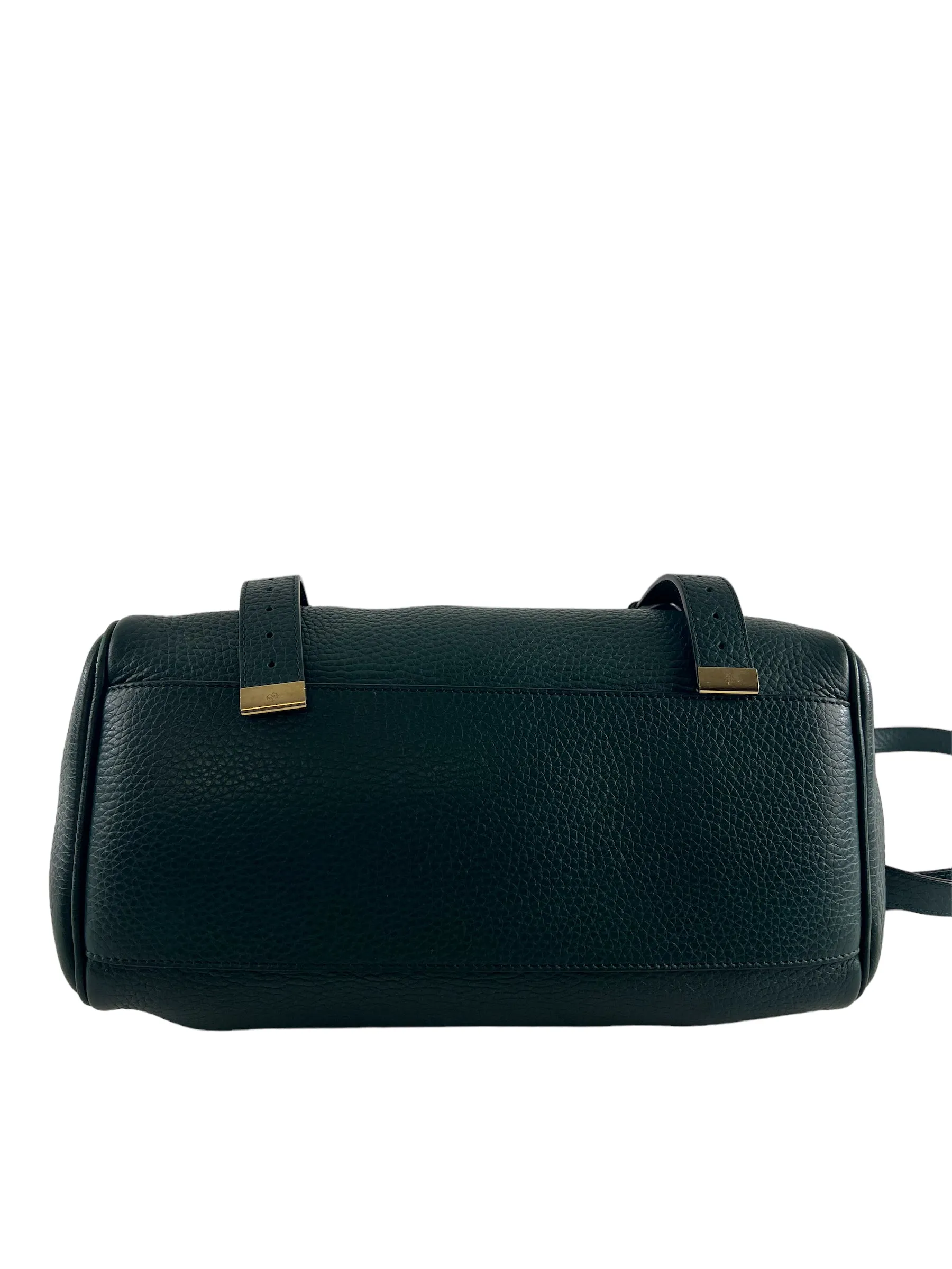 Mulberry Emerald Green Grained Leather Alexa Satchel