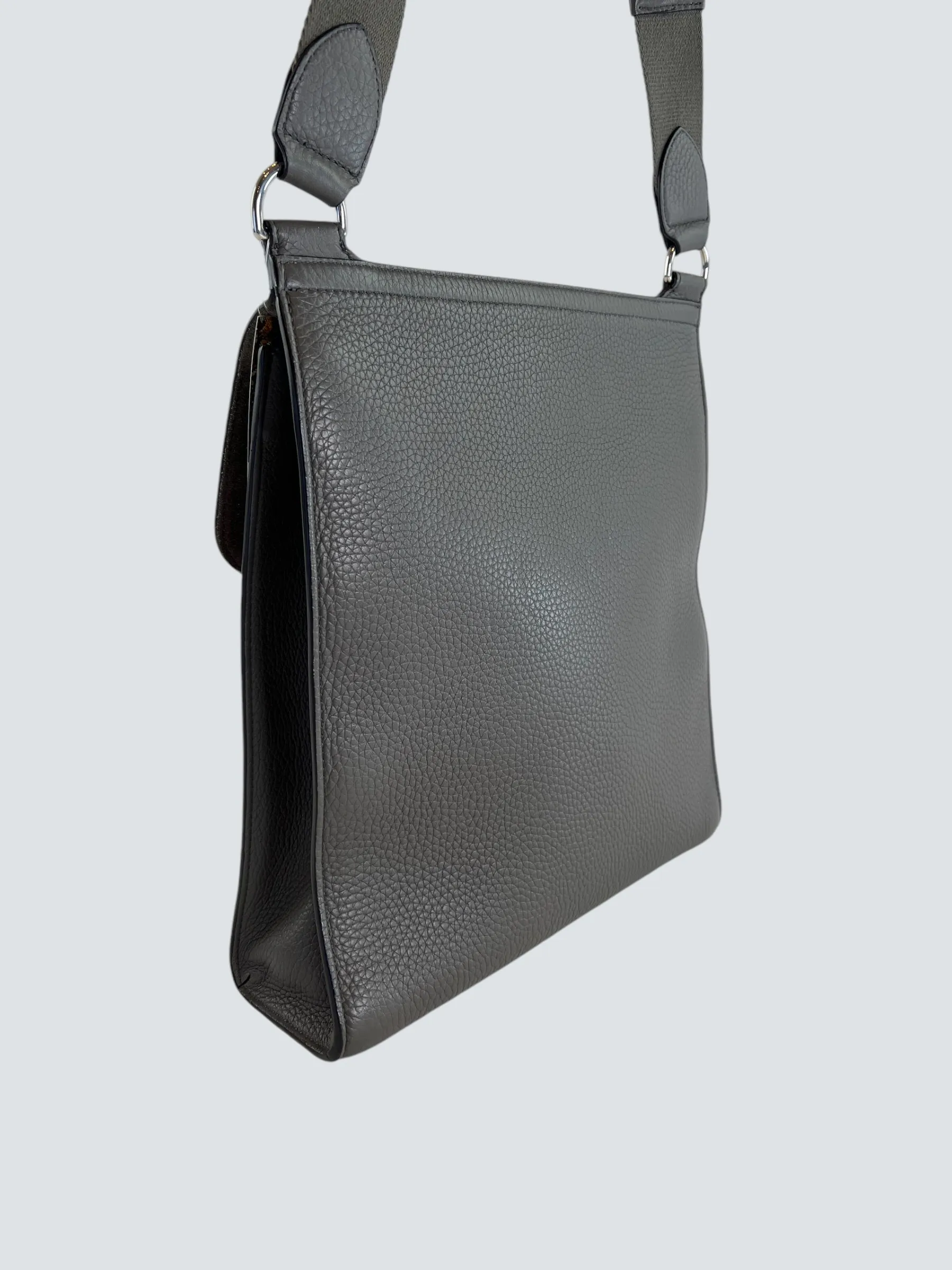 Mulberry Light Grey Leather Antony Satchel