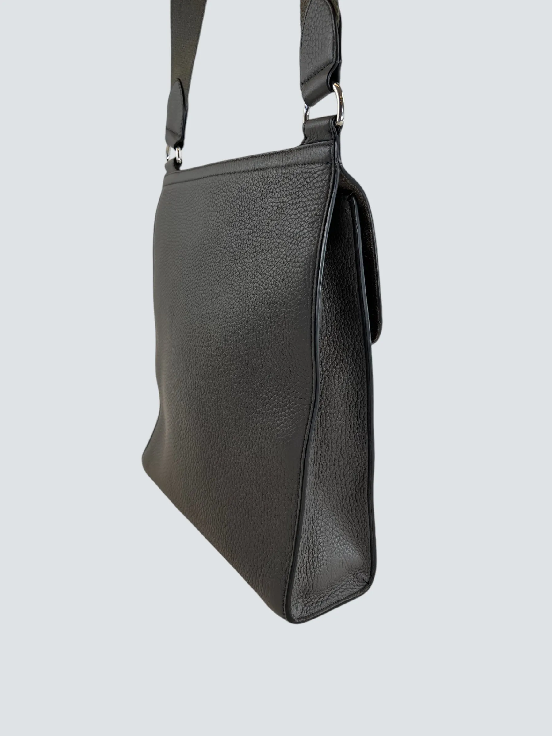 Mulberry Light Grey Leather Antony Satchel