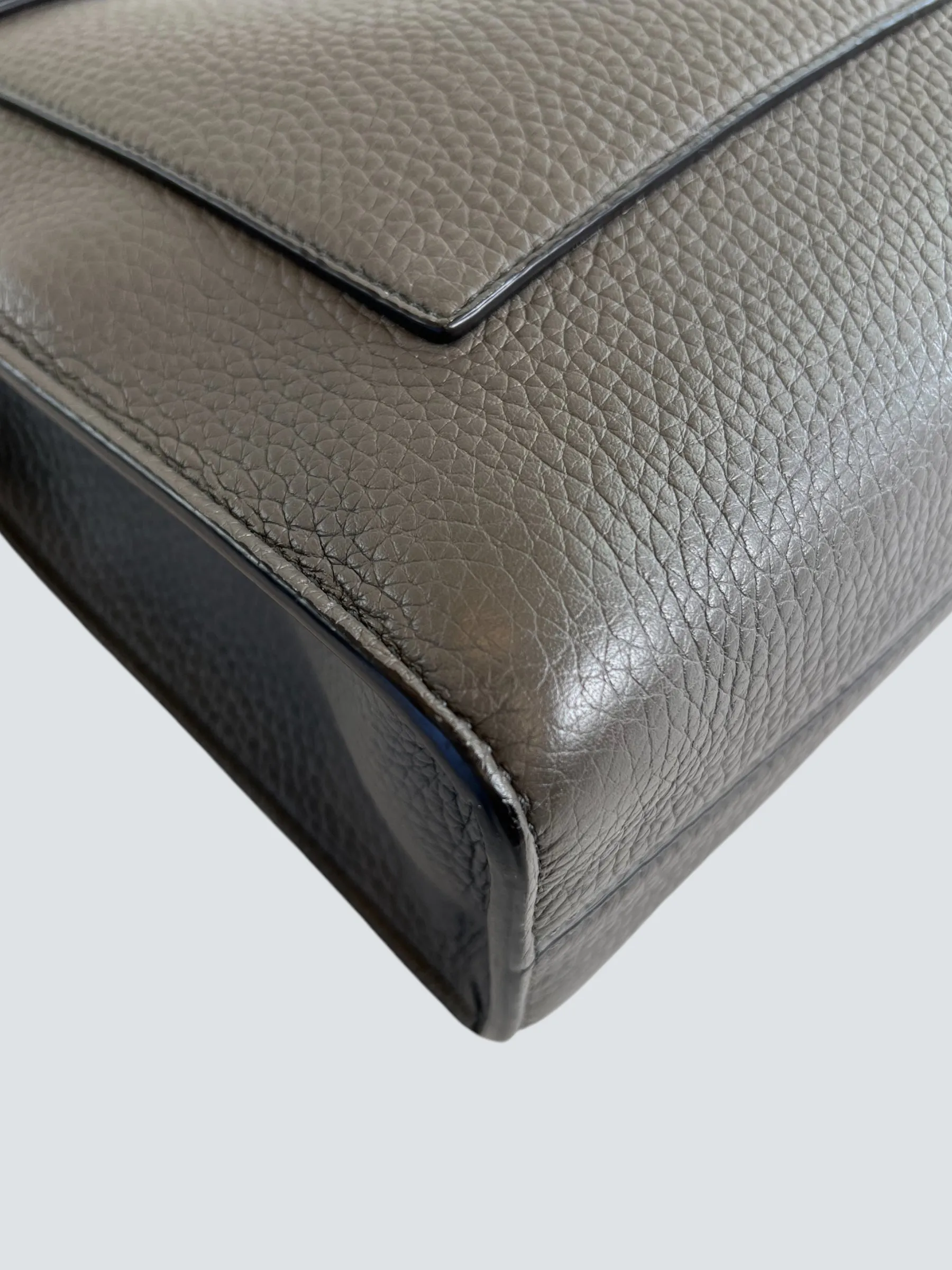 Mulberry Light Grey Leather Antony Satchel