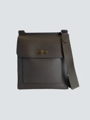 Mulberry Light Grey Leather Antony Satchel