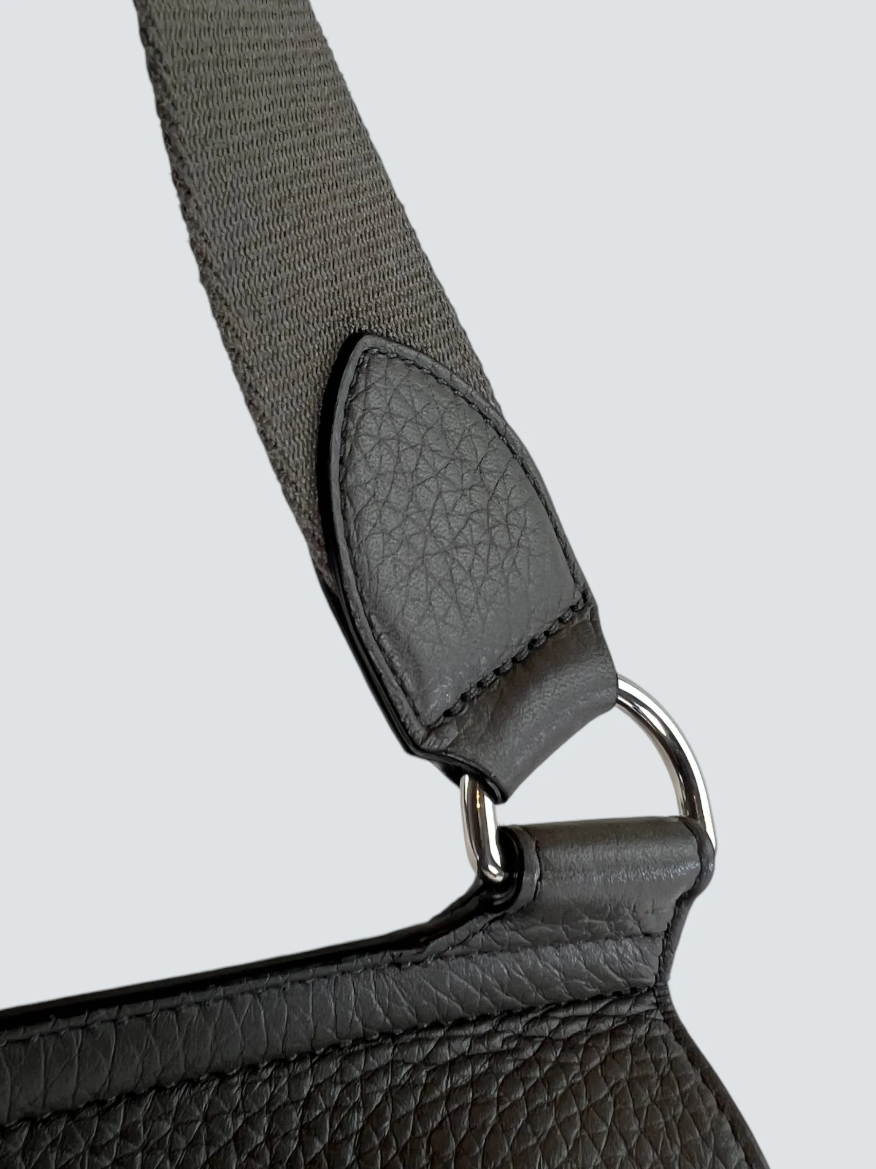 Mulberry Light Grey Leather Antony Satchel