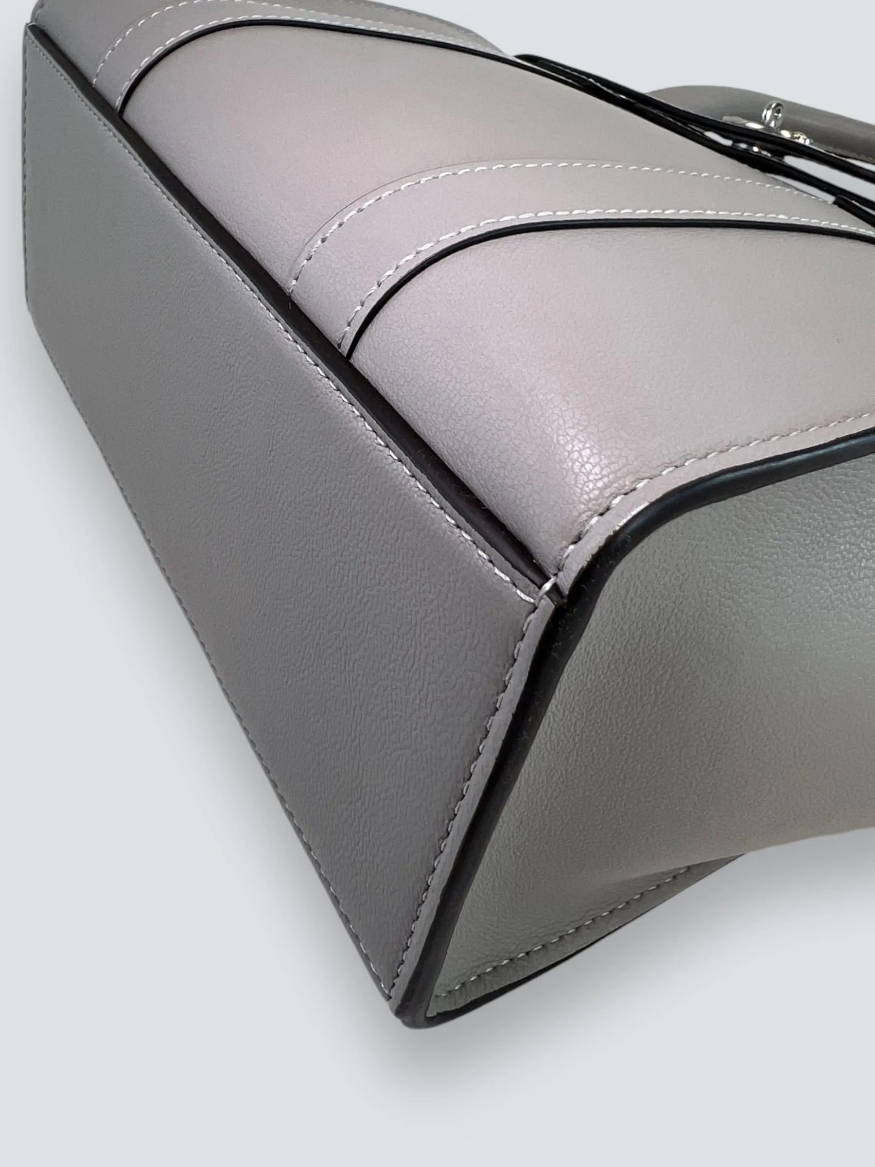 Mulberry Pale Grey Leather Mini Zipped Bayswater
