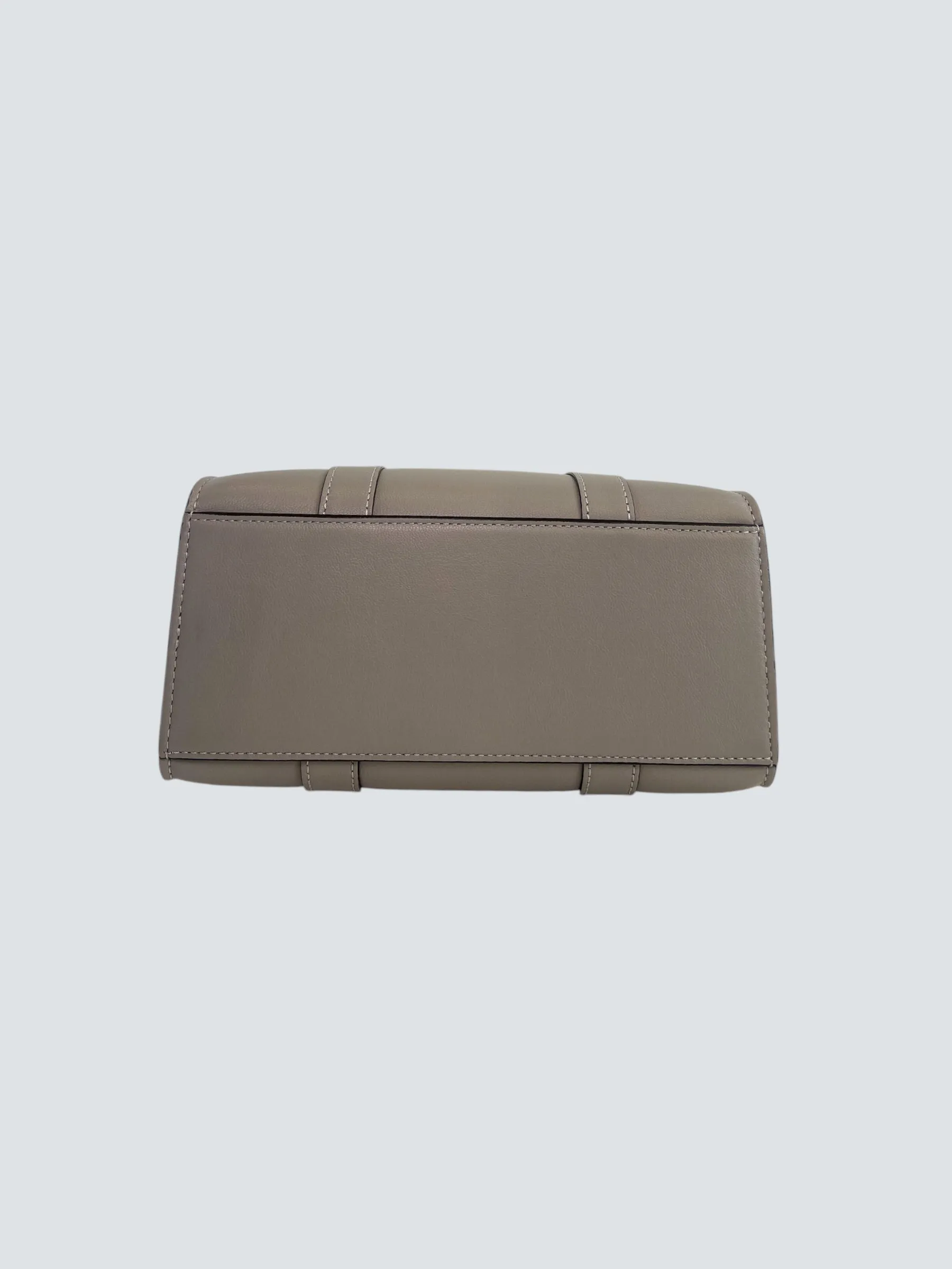 Mulberry Pale Grey Leather Mini Zipped Bayswater