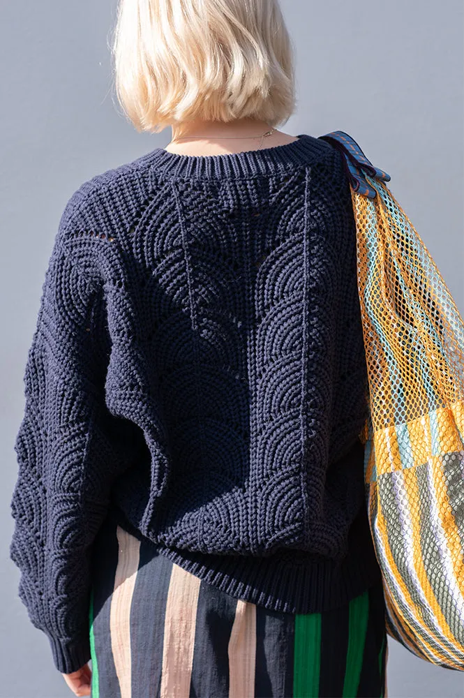 Noella Kari Navy Knit Pullover