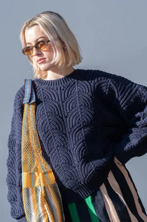 Noella Kari Navy Knit Pullover