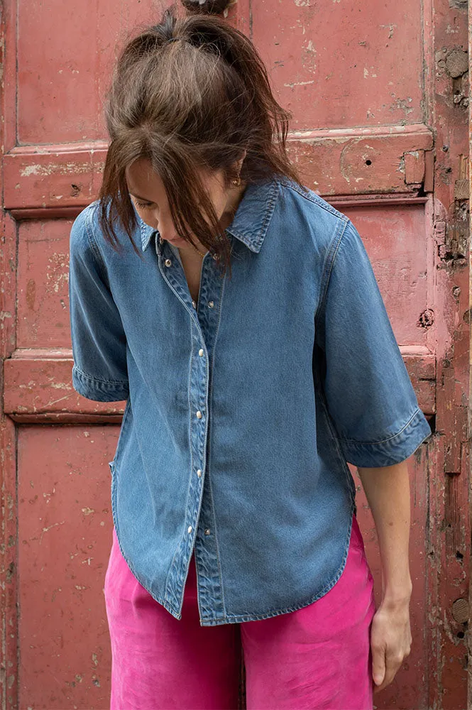 Object Frame Light Blue Denim Shirt