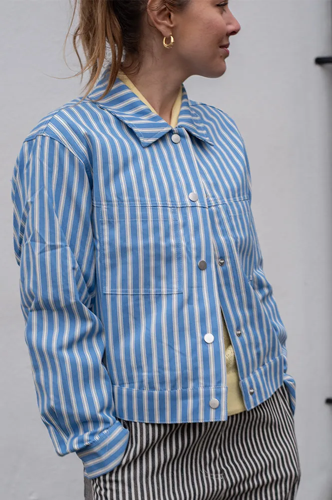 Object Sola Lapis Blue Stripe Jacket