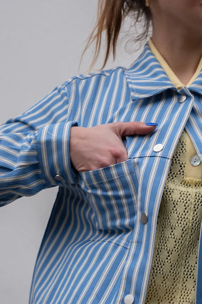 Object Sola Lapis Blue Stripe Jacket
