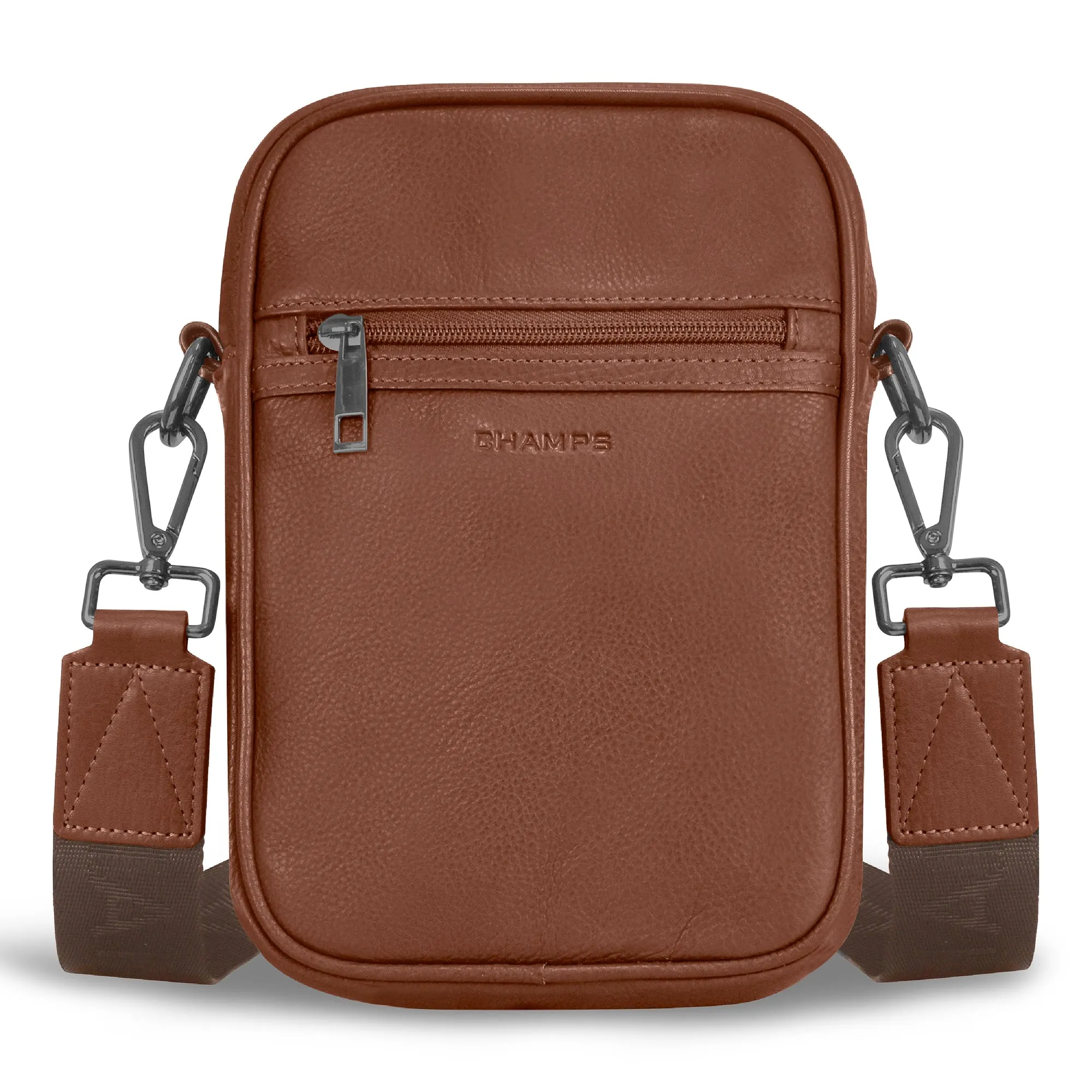 Onyx / Leather Vertical Cross-Body Bag