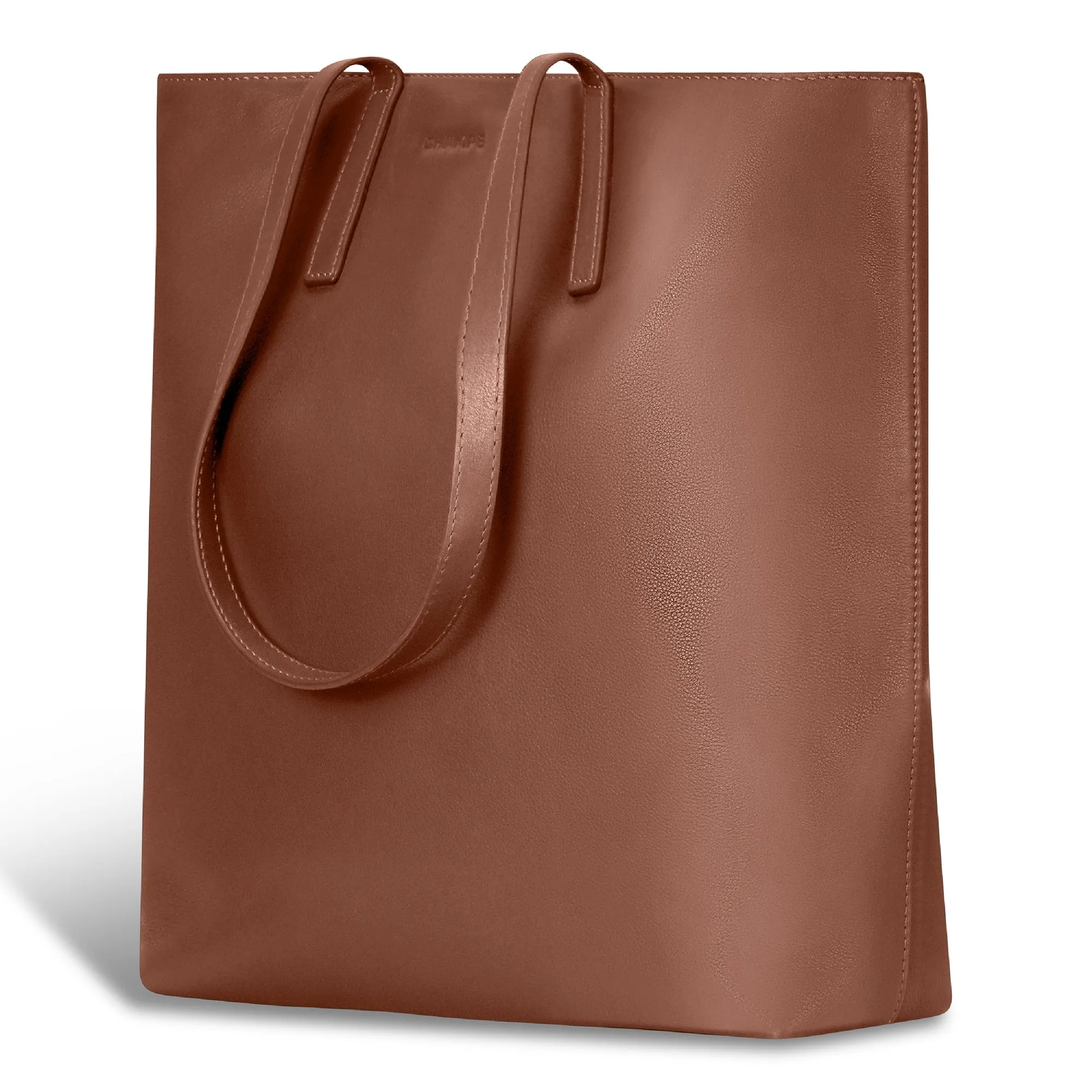 Onyx / Leather Vertical Tote