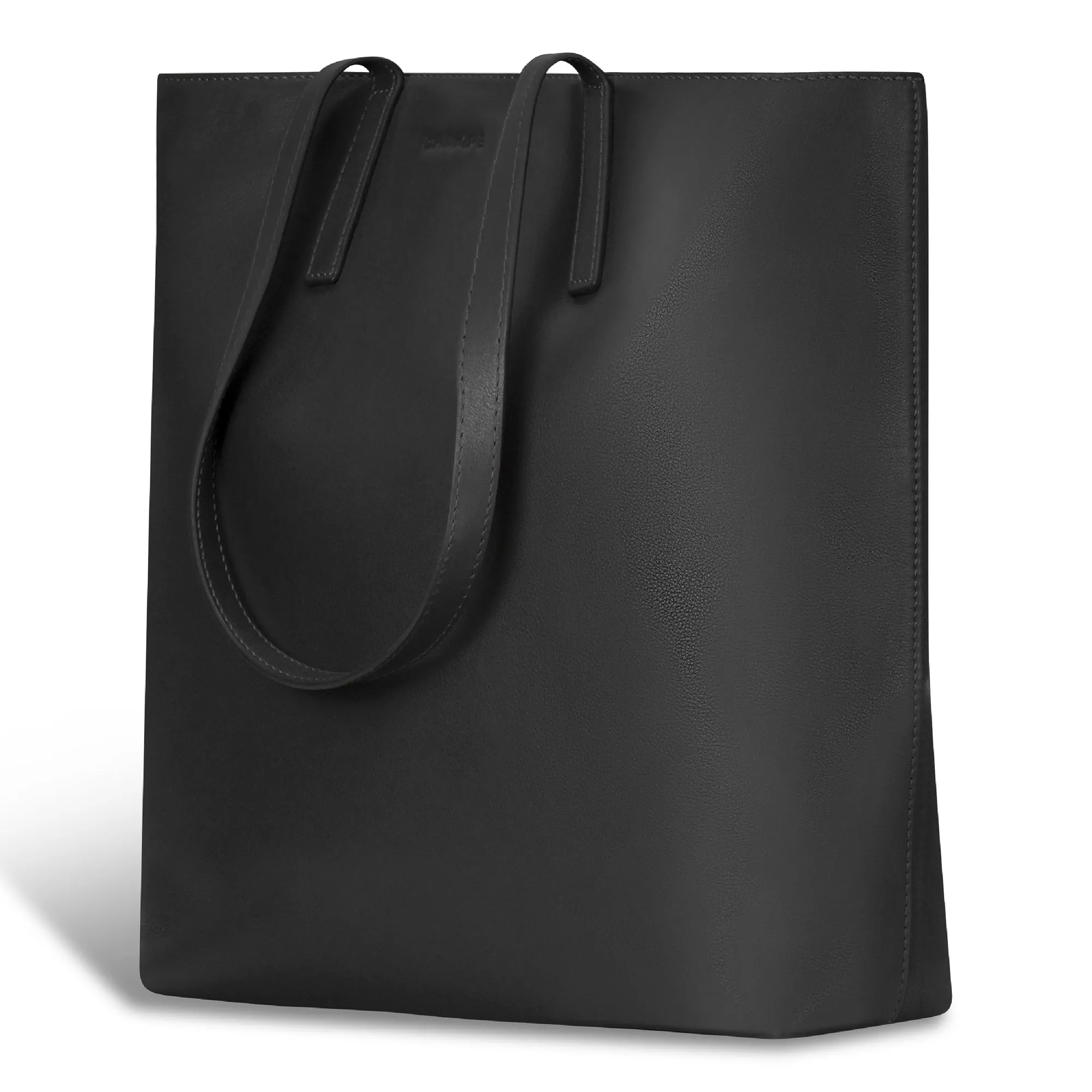 Onyx / Leather Vertical Tote